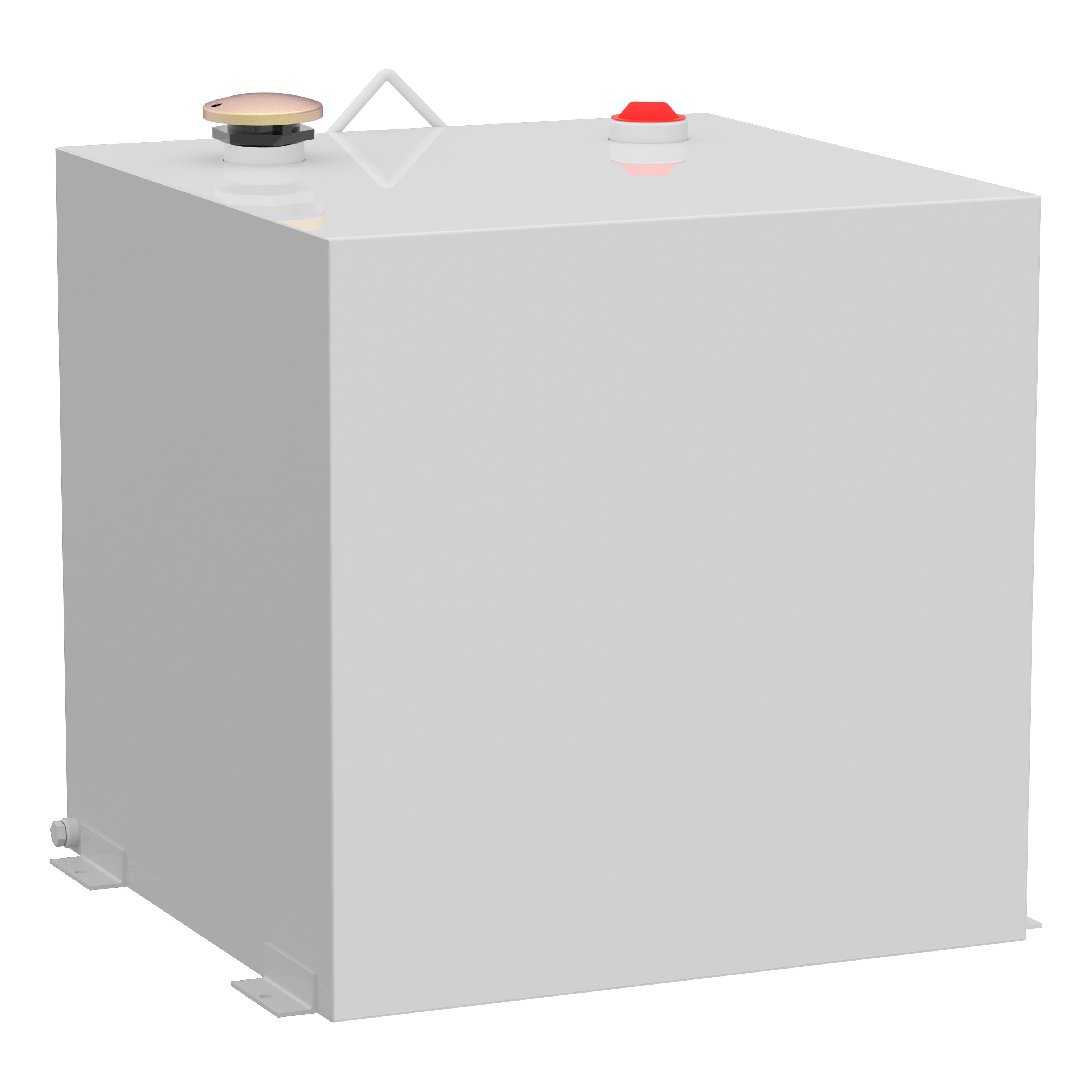 White 53-Gallon Rectangle Steel Transfer Tank - ST-53-R-W