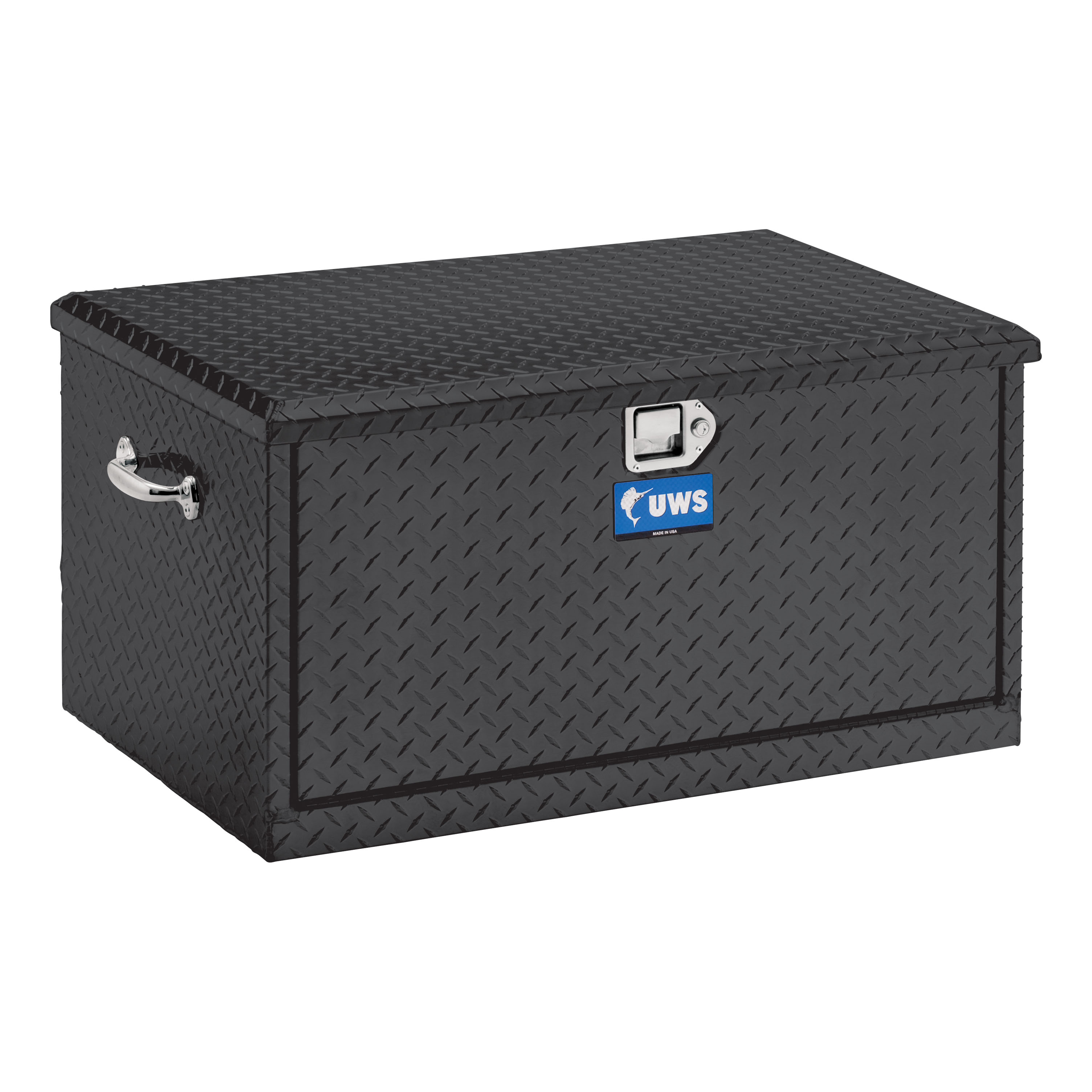 Gloss Black Aluminum 38" Utility Chest Box with Drawers - TBC-38-DS-BLK