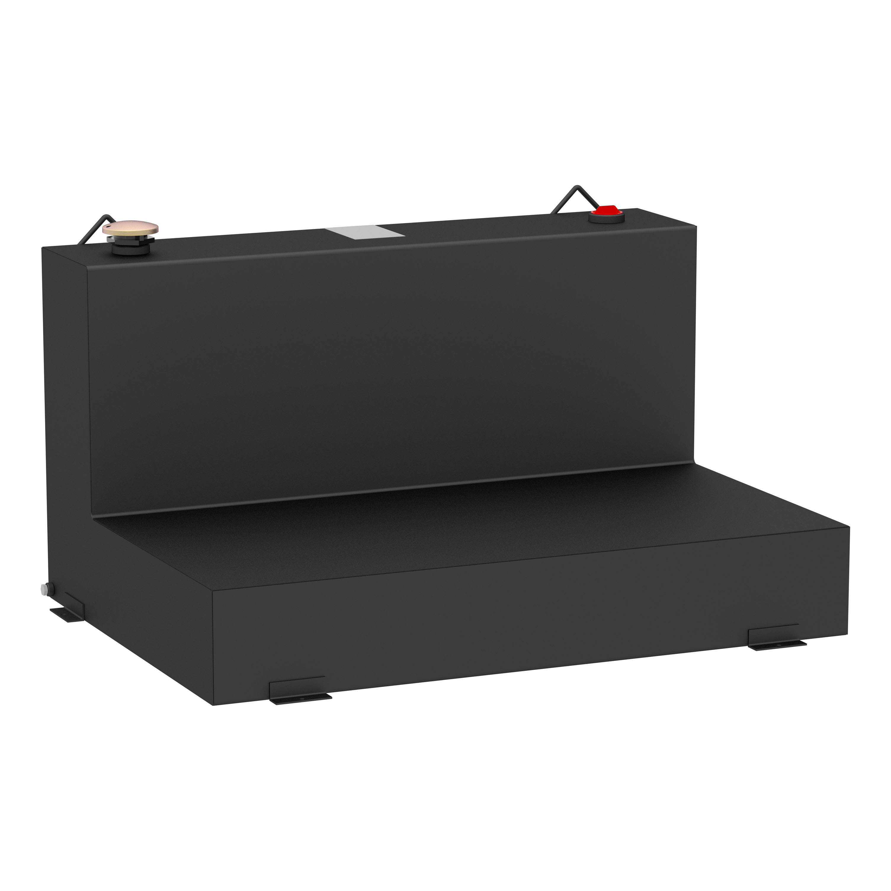 Matte Black 85-Gallon L-Shape Steel Transfer Tank - ST-85-L-MB
