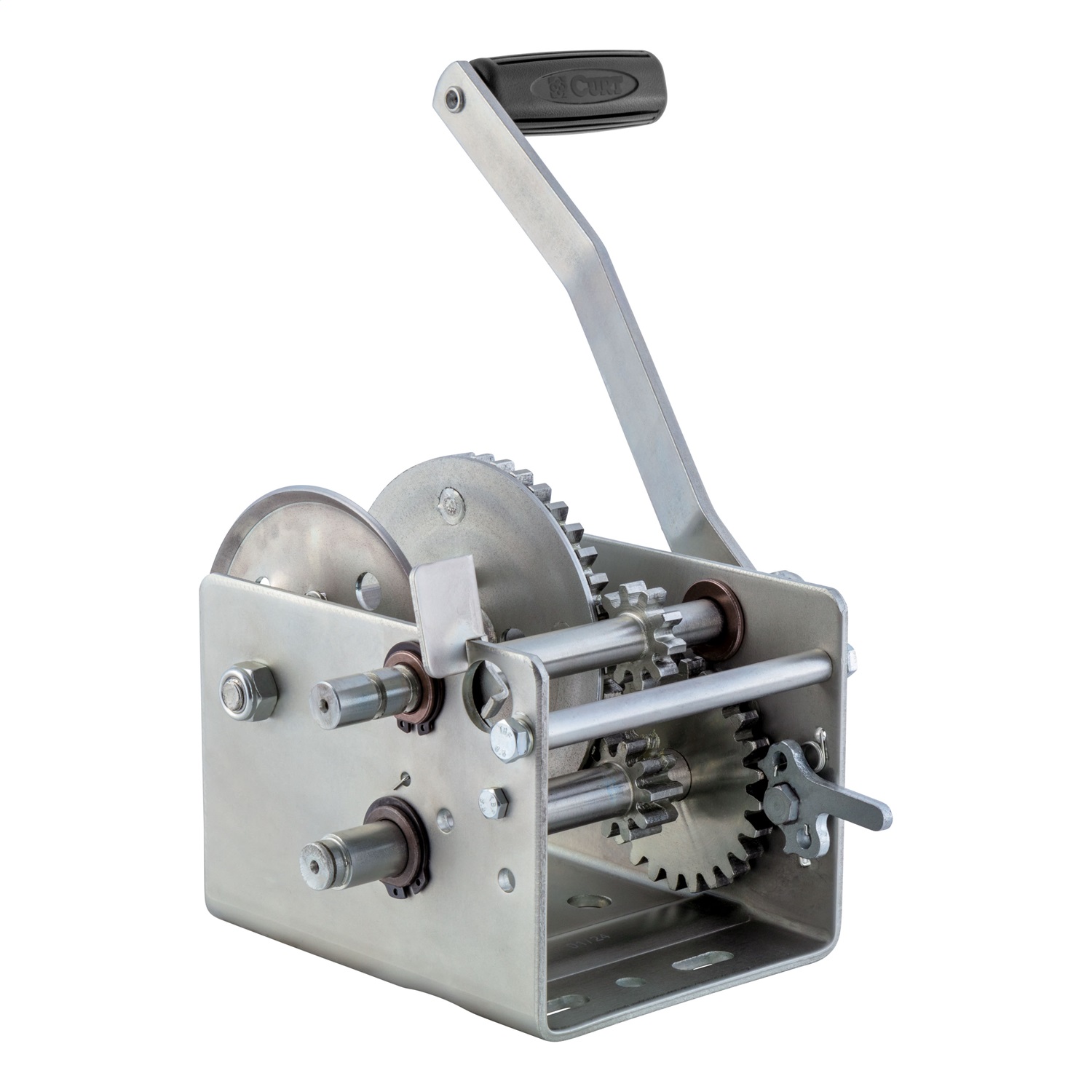 Hand-Crank 2-Speed Winch, 2,000 lbs, 10.25:1 Low Gear Ratio, 10.6" Handle 29520