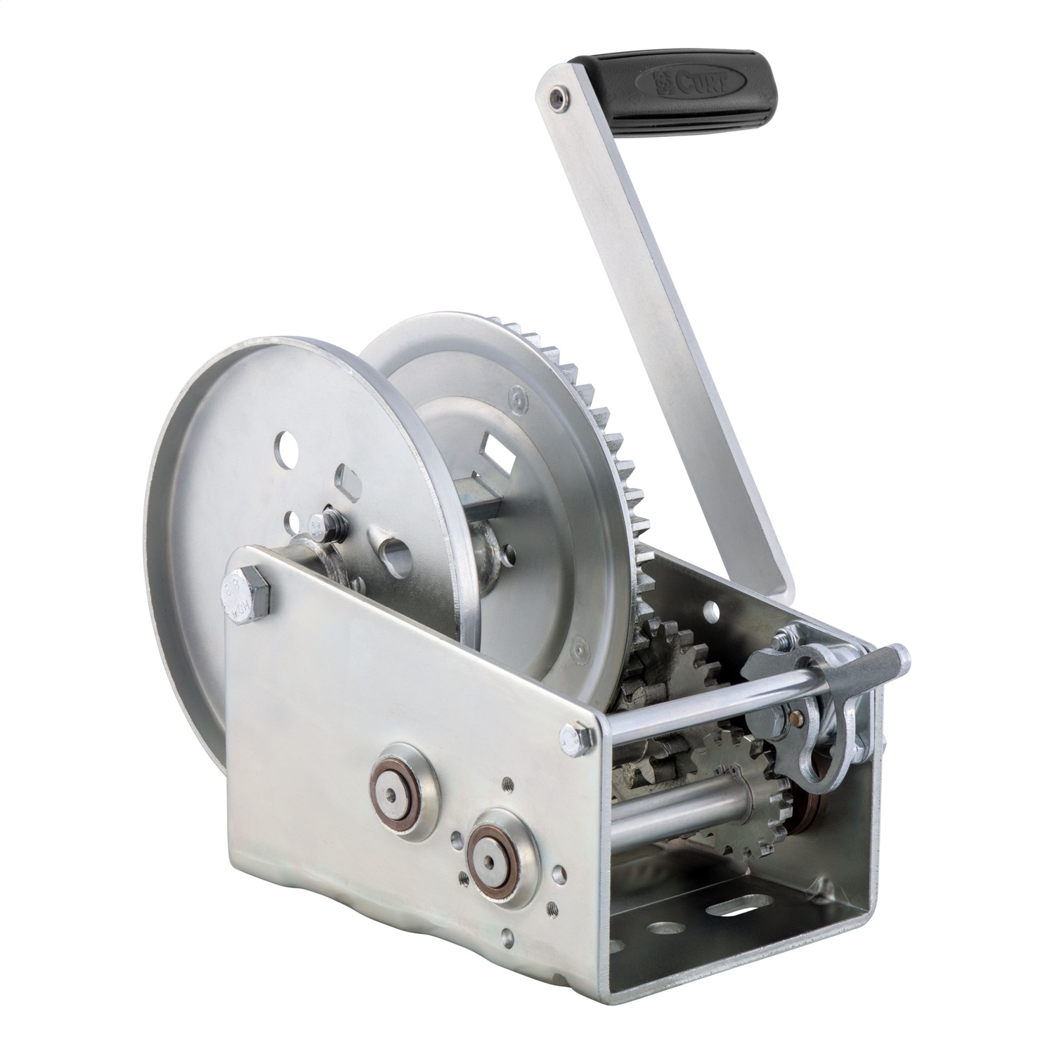 Hand-Crank 2-Speed Winch, 3,200 lbs, 17.5:1 Low Gear Ratio, 9.6" Handle 29532