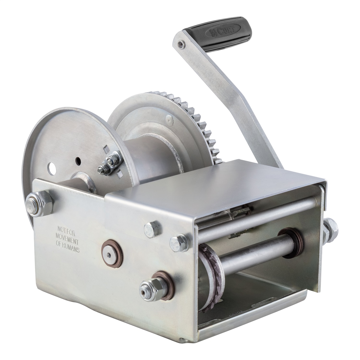 Hand-Crank Brake Winch, 2,500 lbs, 15.8:1 Gear Ratio, 10.6" Handle 29625