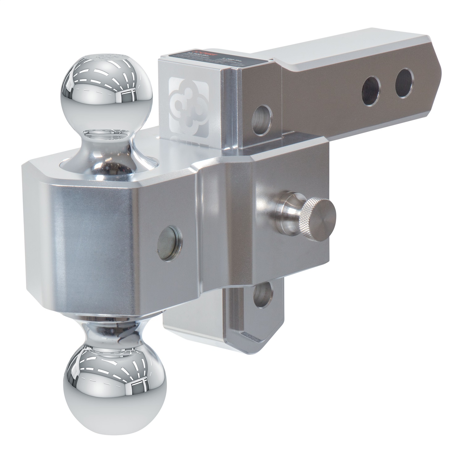 AlumaLite Adjustable Aluminum Hitch with Dual Ball, 3-1/2" Drop 45364