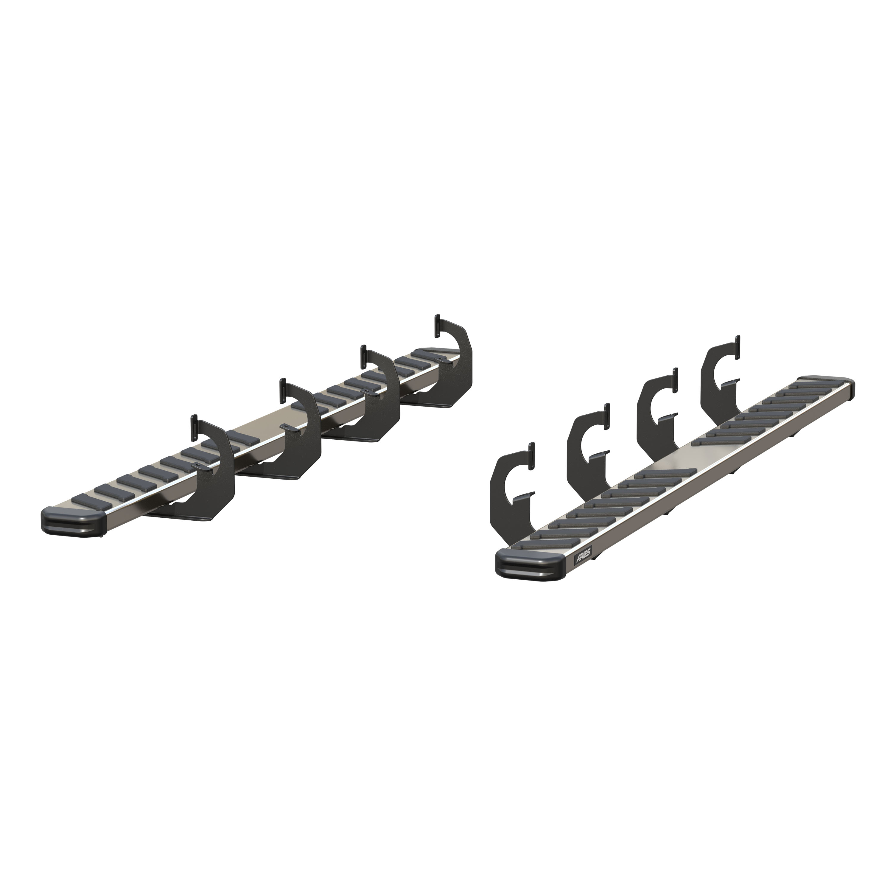 ARIES 2553001 NovaTrac 6in. x 91in. Polished Stainless Running Boards; Fits Sele 2553001