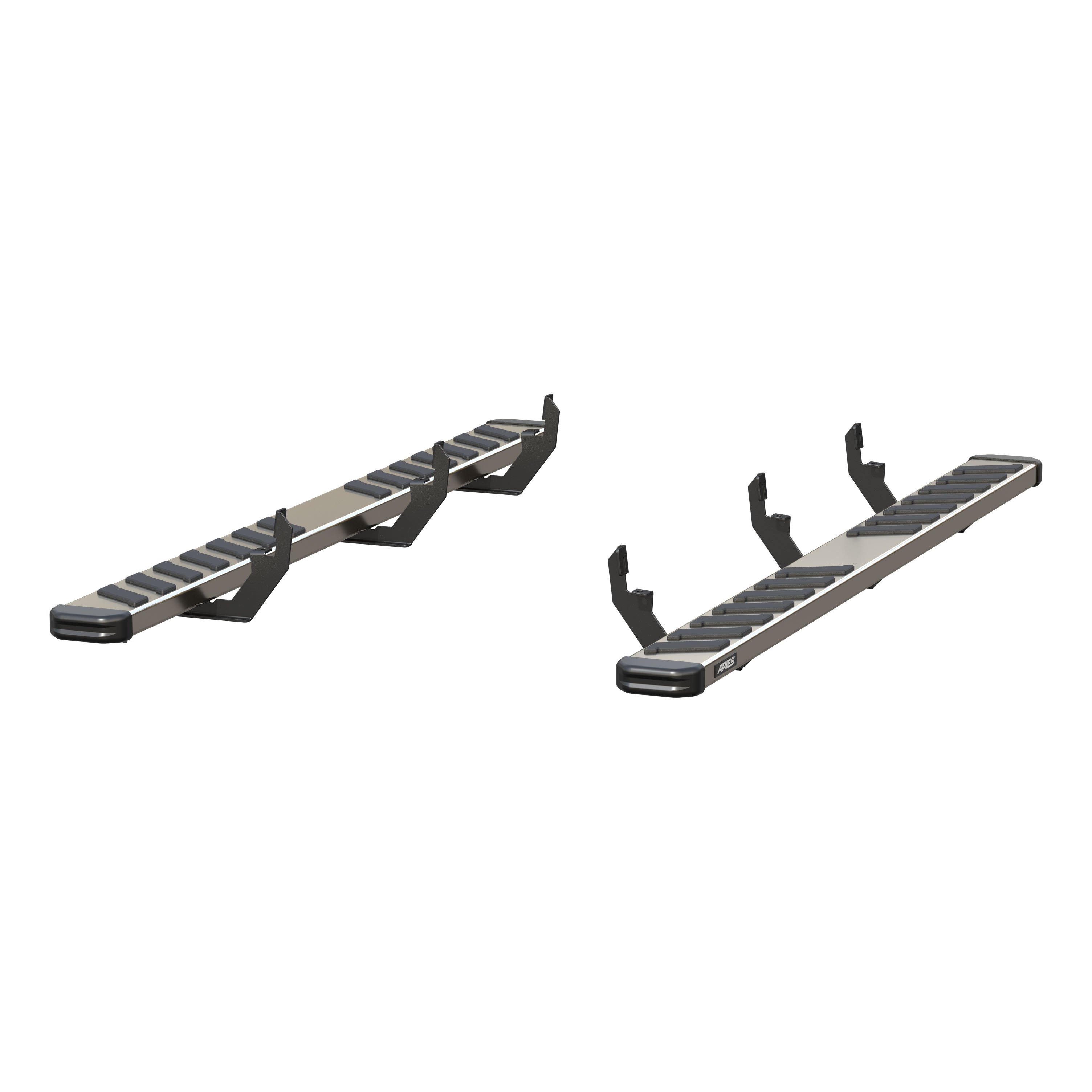 ARIES 2553002 NovaTrac 6in. x 85in. Polished Stainless Running Boards; Select Ch 2553002