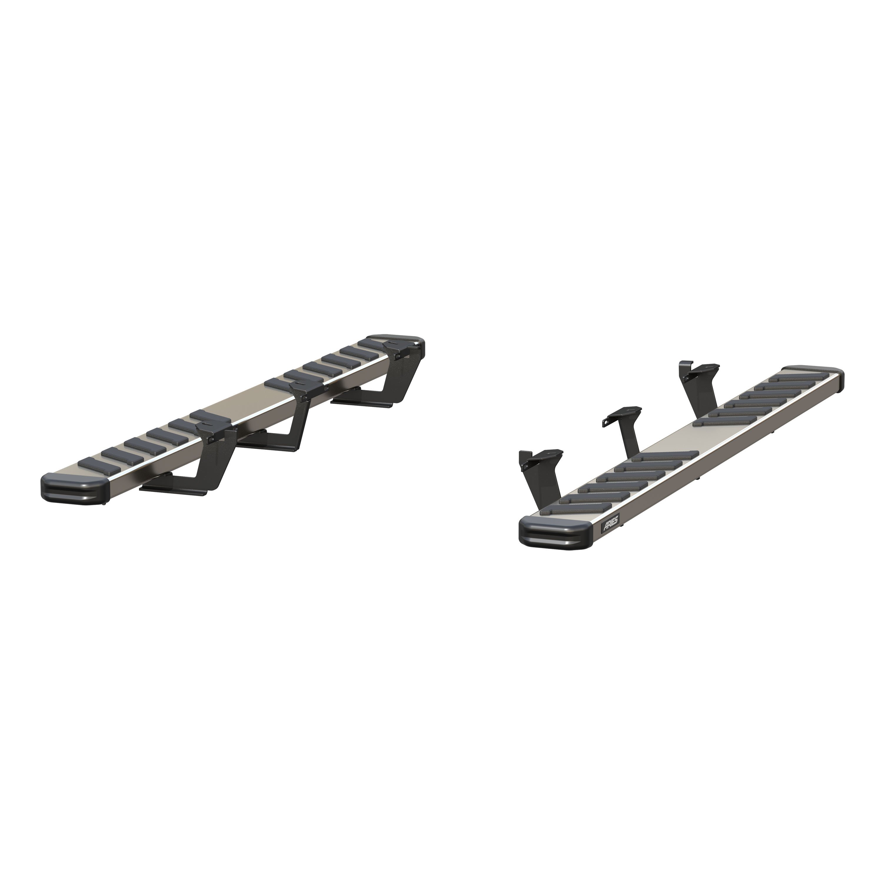ARIES 2553011 NovaTrac 6in. x 75in. Polished Stainless Running Boards; Fits Sele 2553011