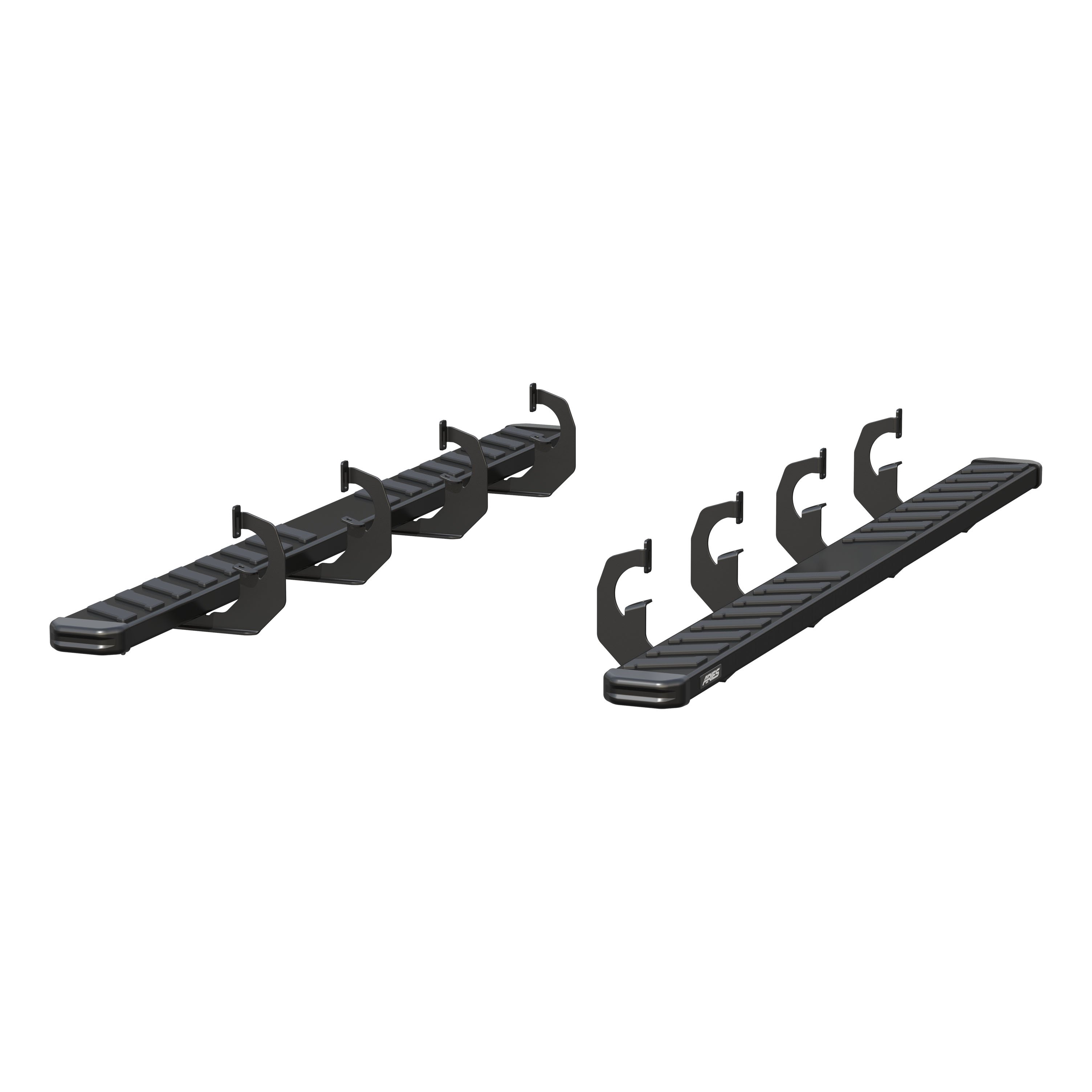 ARIES 2554001 NovaTrac 6in. x 91in. Black Steel Running Boards; Fits Select Cher 2554001