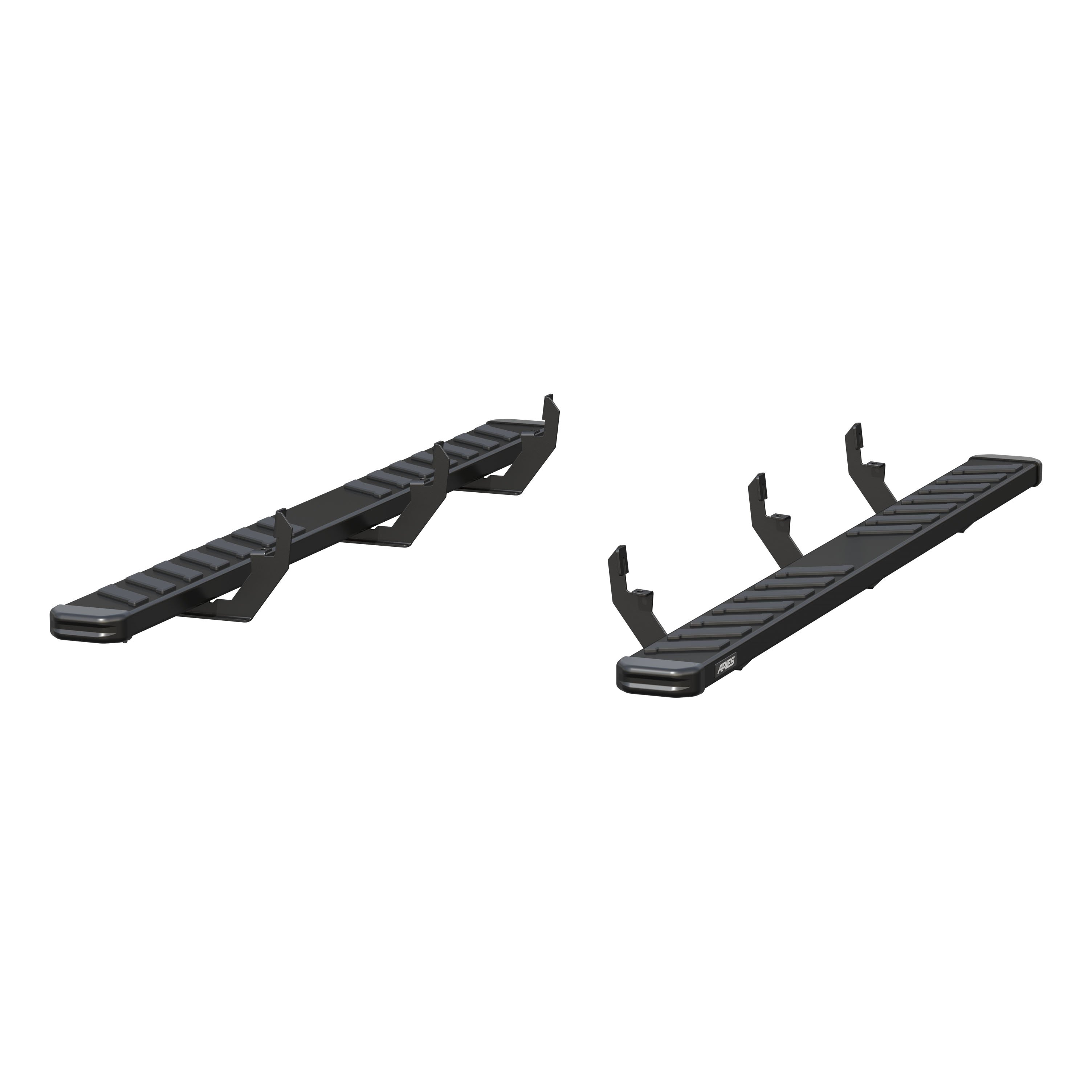ARIES 2554002 NovaTrac 6in. x 85in. Black Steel Running Boards; Select Chevy Col 2554002