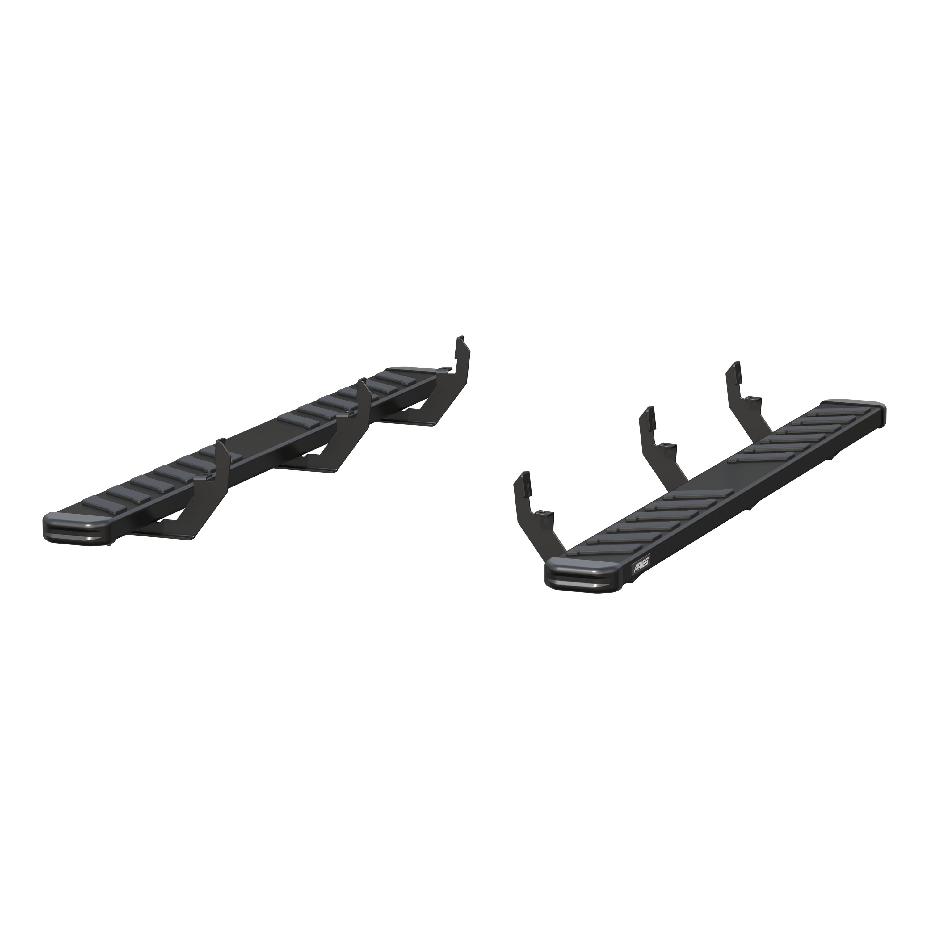 ARIES 2554003 NovaTrac 6in. x 75in. Black Steel Running Boards; Fits Select Chev 2554003