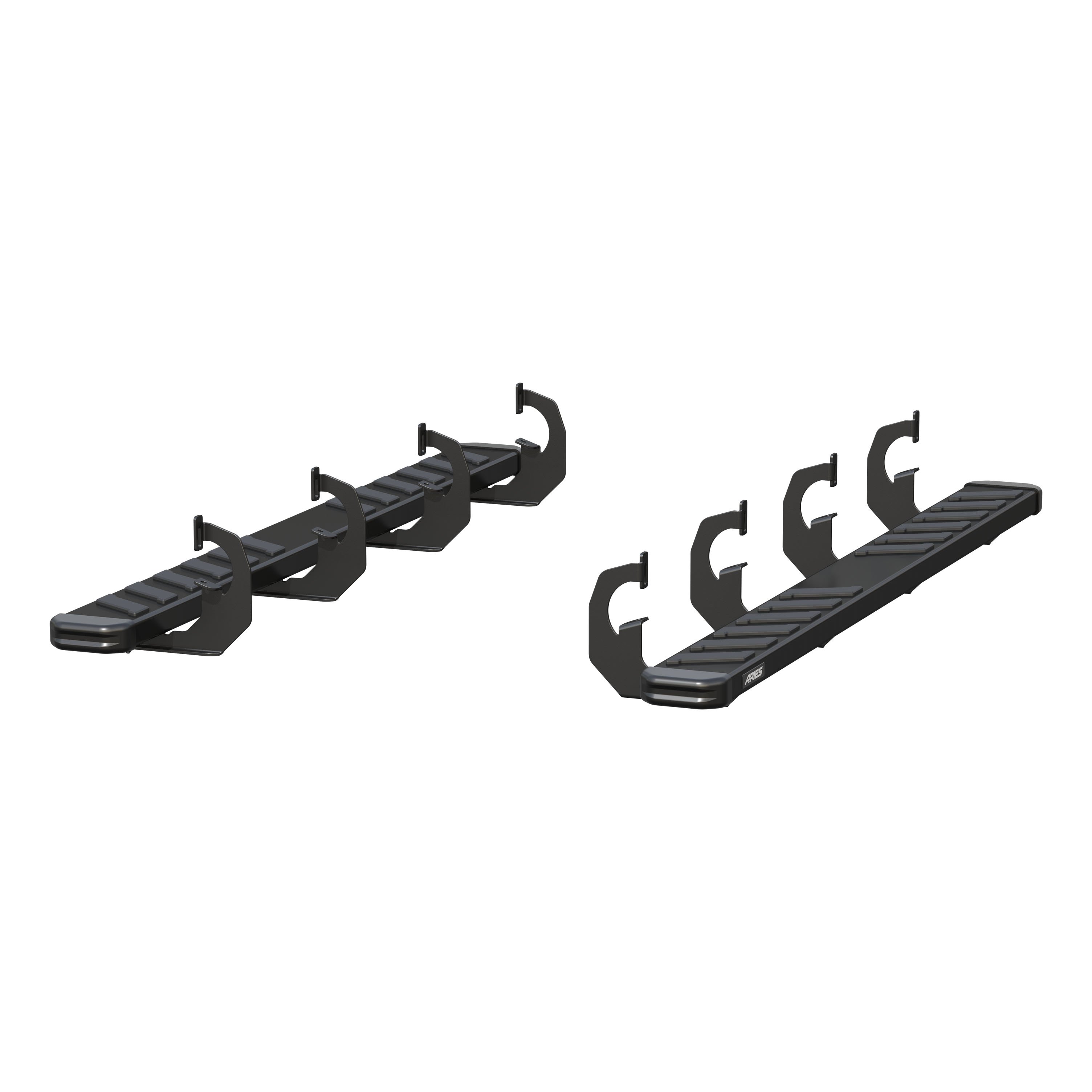 ARIES 2554006 NovaTrac 6in. x 75in. Black Steel Running Boards; Select Chevrolet 2554006