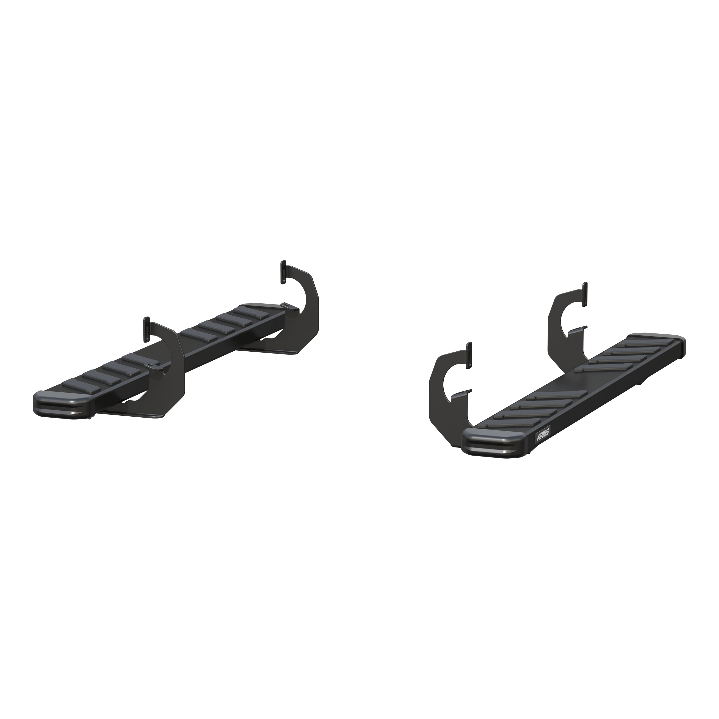 ARIES 2554007 NovaTrac 6in. x 53in. Black Steel Running Boards; Select Chevrolet 2554007