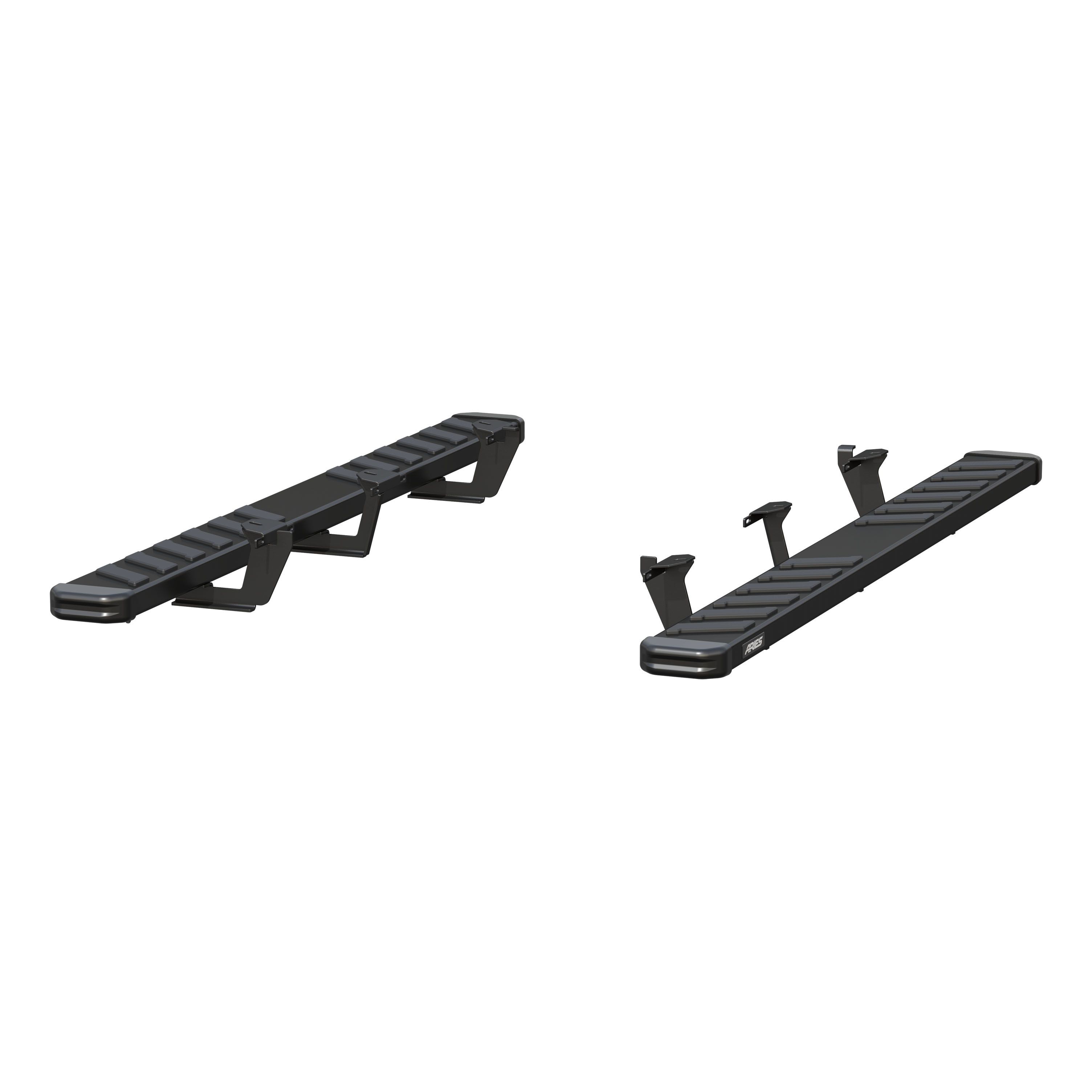 ARIES 2554011 NovaTrac 6in. x 75in. Black Steel Running Boards; Fits Select Dodg 2554011