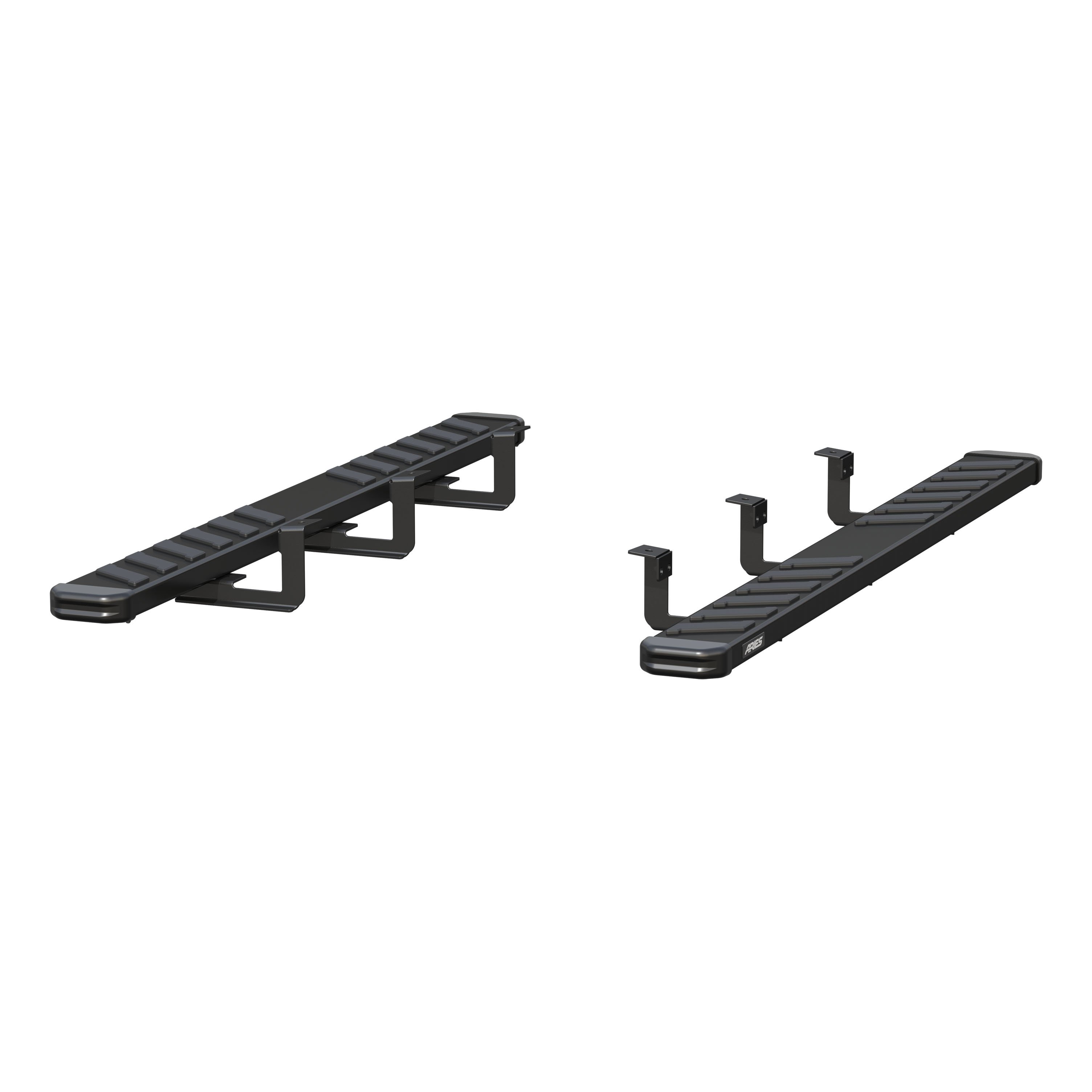 ARIES 2554016 NovaTrac 6in. x 75in. Black Steel Running Boards; Select Ford Expl 2554016