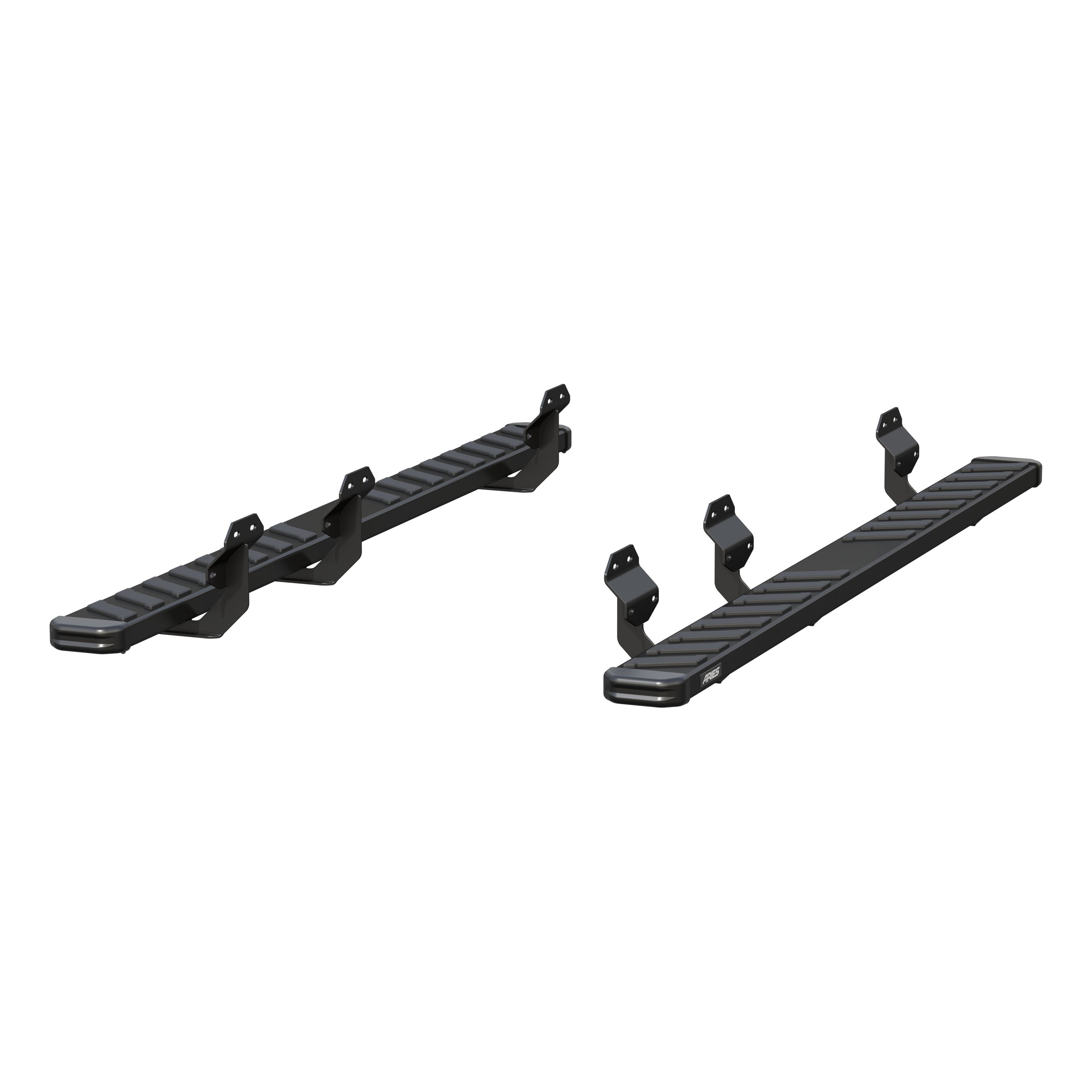 ARIES 2554017 NovaTrac 6in. x 91in. Black Steel Running Boards; Select F-150; F- 2554017