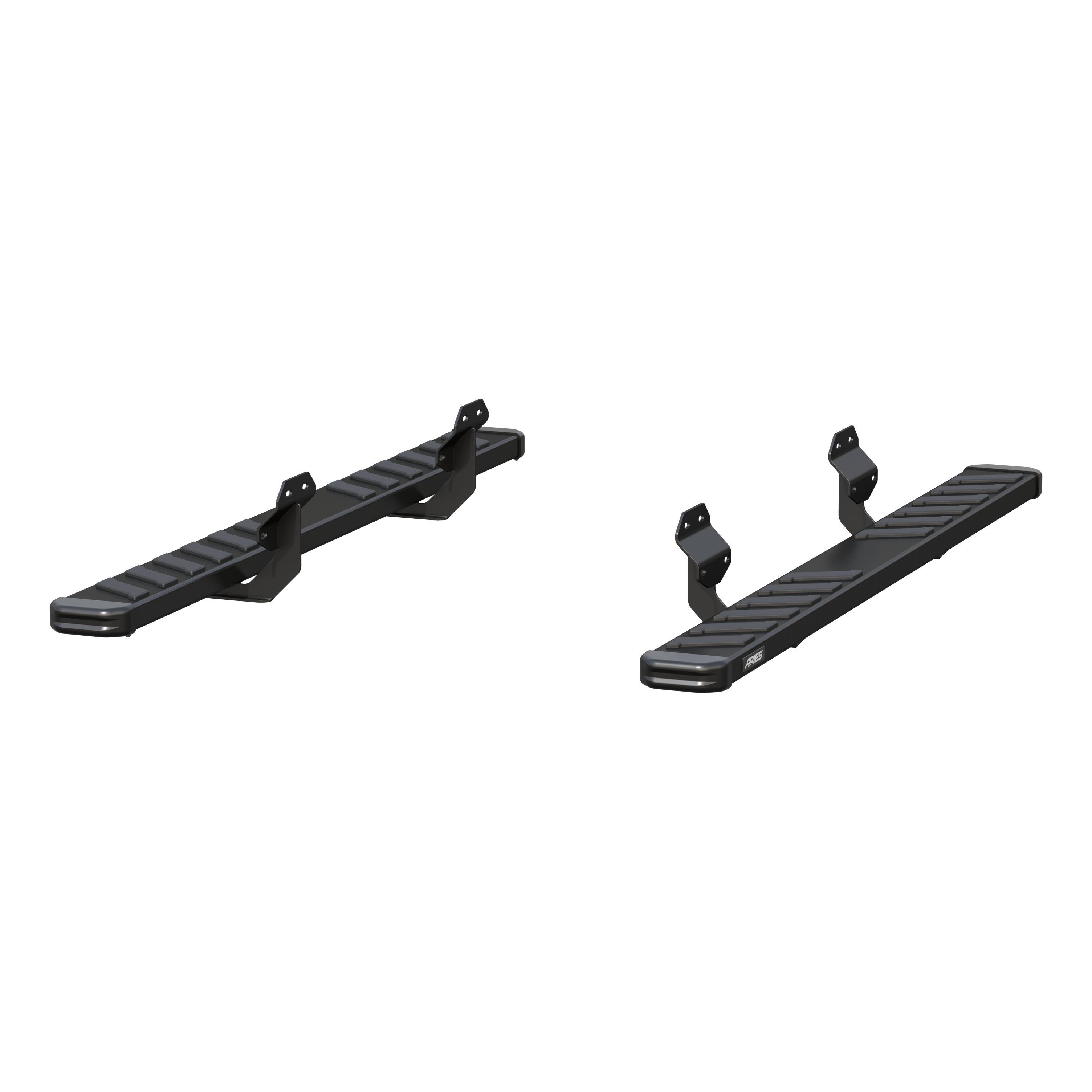 ARIES 2554019 NovaTrac 6in. x 75in. Black Steel Running Boards; Select F-150; F- 2554019