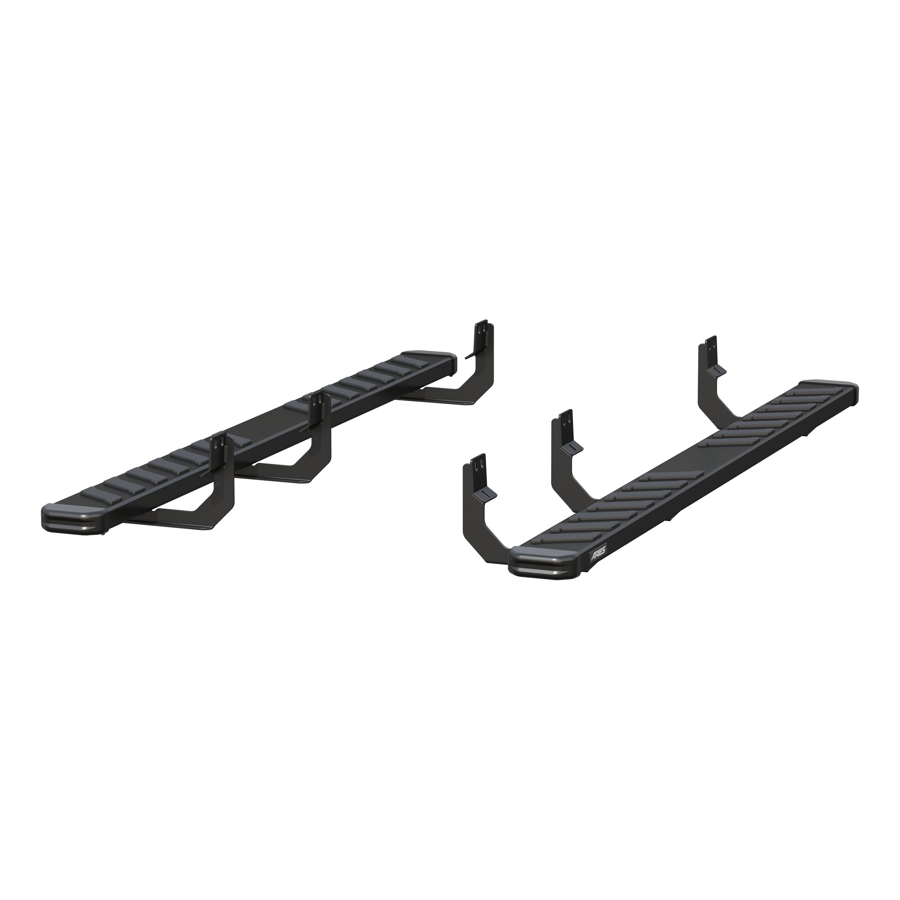 ARIES 2554028 NovaTrac 6in. x 85in. Black Steel Running Boards; Select Nissan Ti 2554028
