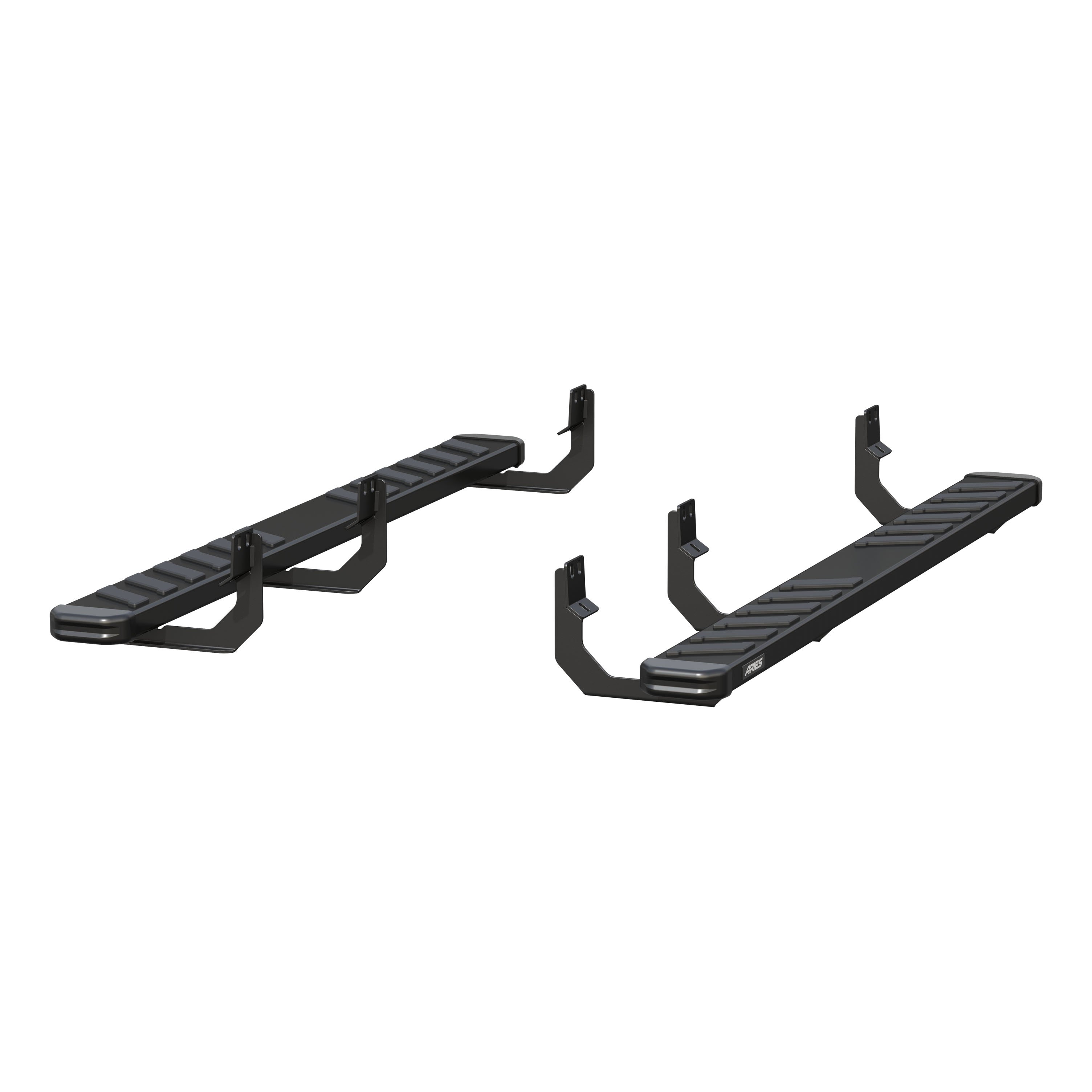 ARIES 2554029 NovaTrac 6in. x 75in. Black Steel Running Boards; Select Nissan Ti 2554029
