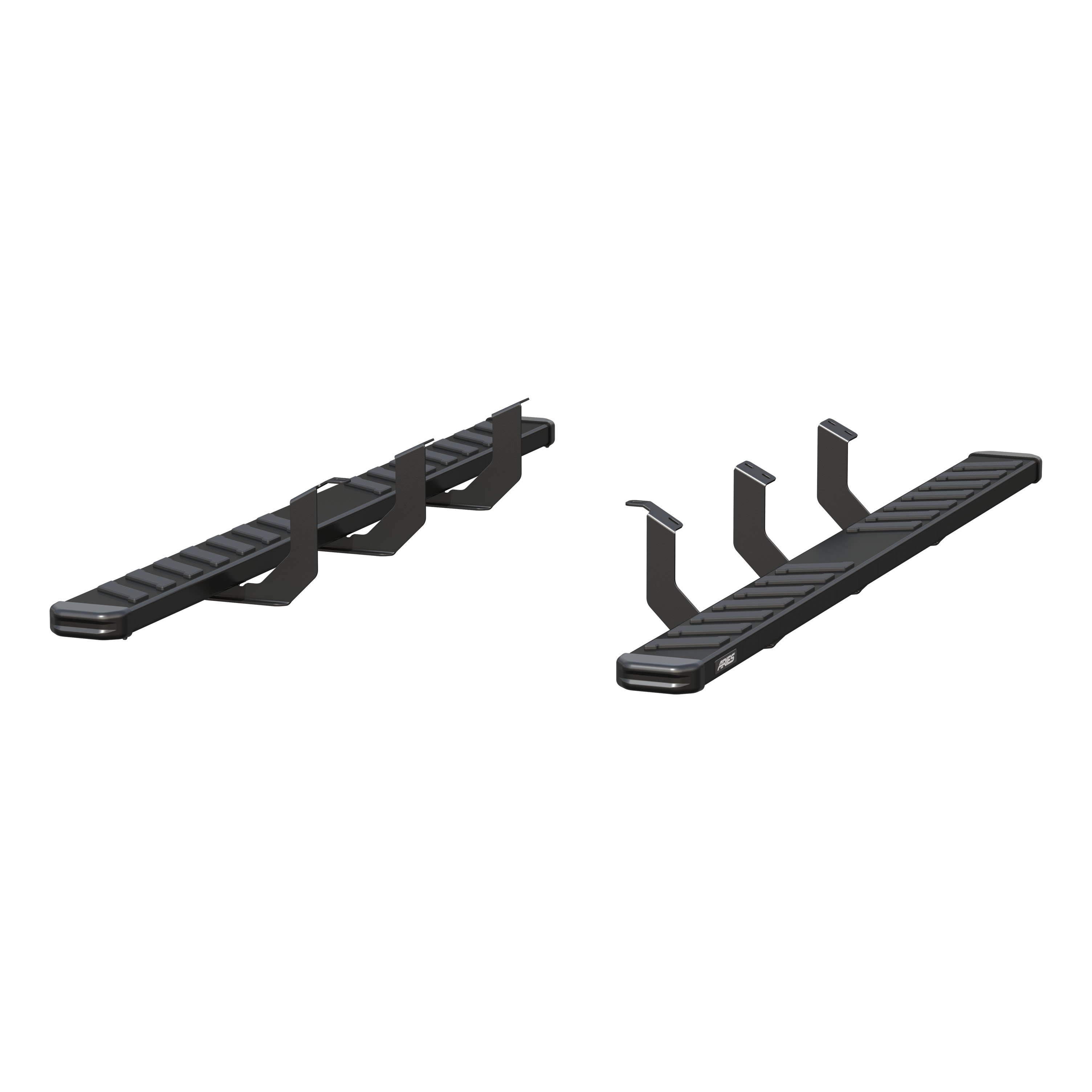 ARIES 2554035 NovaTrac 6in. x 85in. Black Steel Running Boards; Select Toyota Tu 2554035
