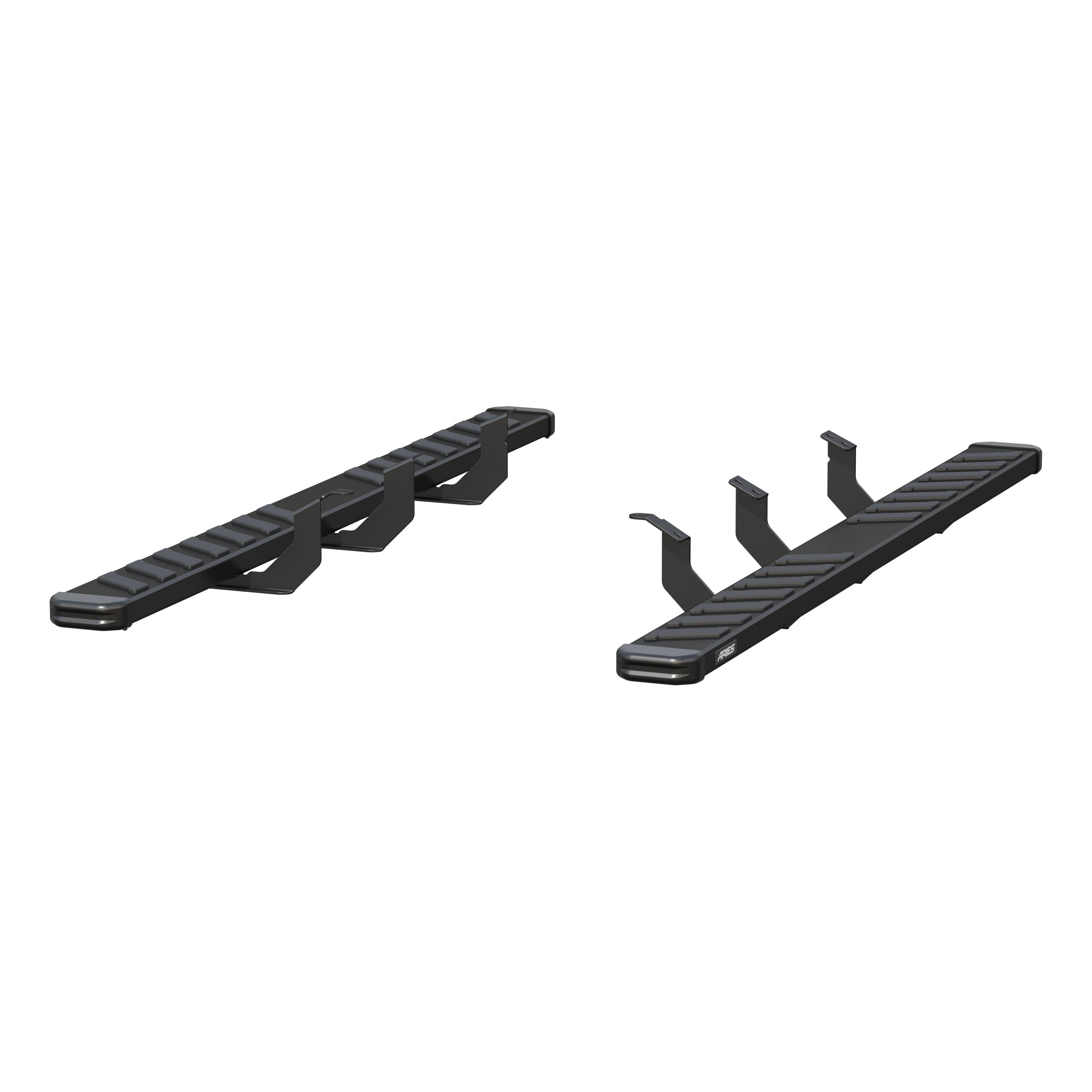 ARIES 2554036 NovaTrac 6in. x 85in. Black Steel Running Boards; Select Toyota Tu 2554036