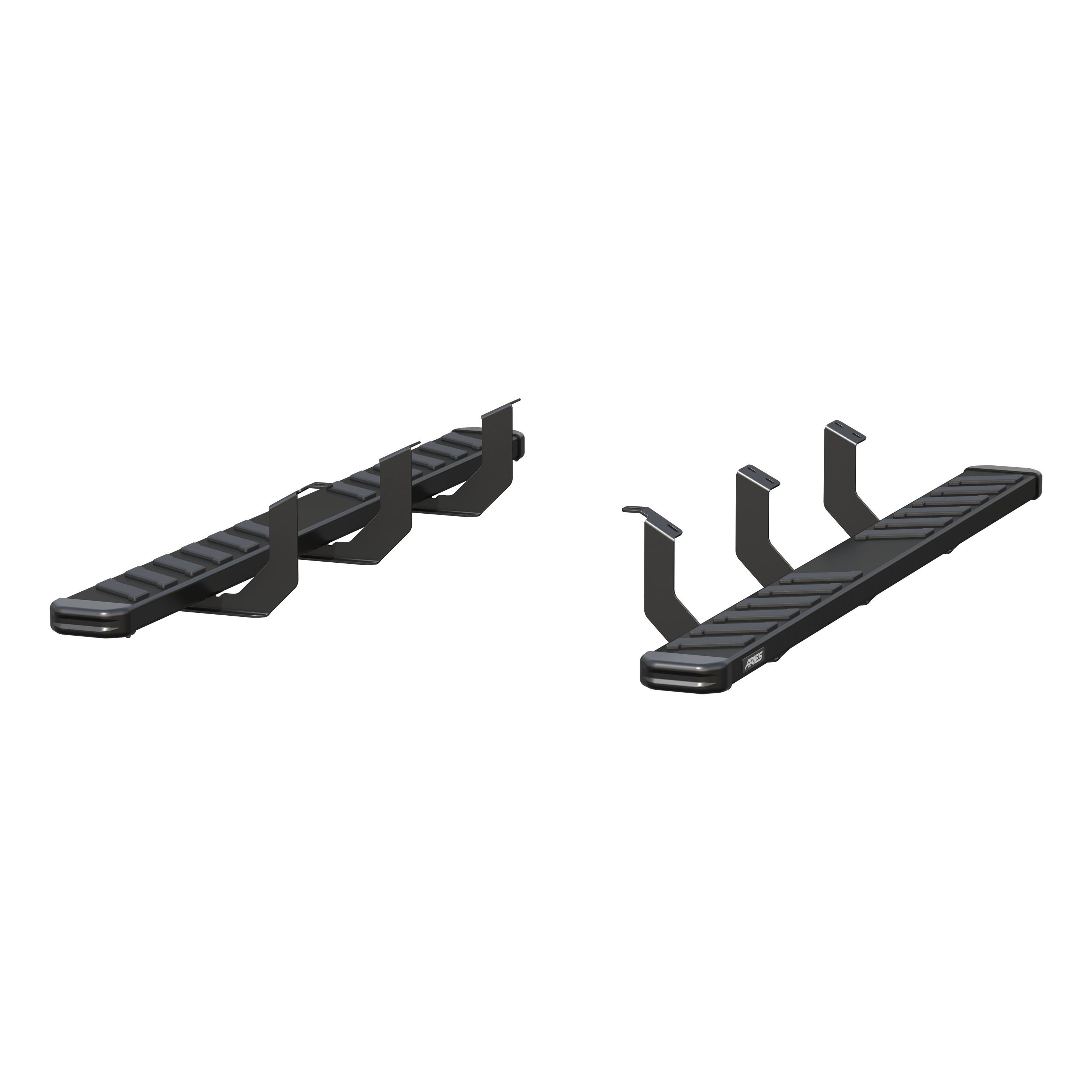 ARIES 2554037 NovaTrac 6in. x 75in. Black Steel Running Boards; Select Toyota Tu 2554037