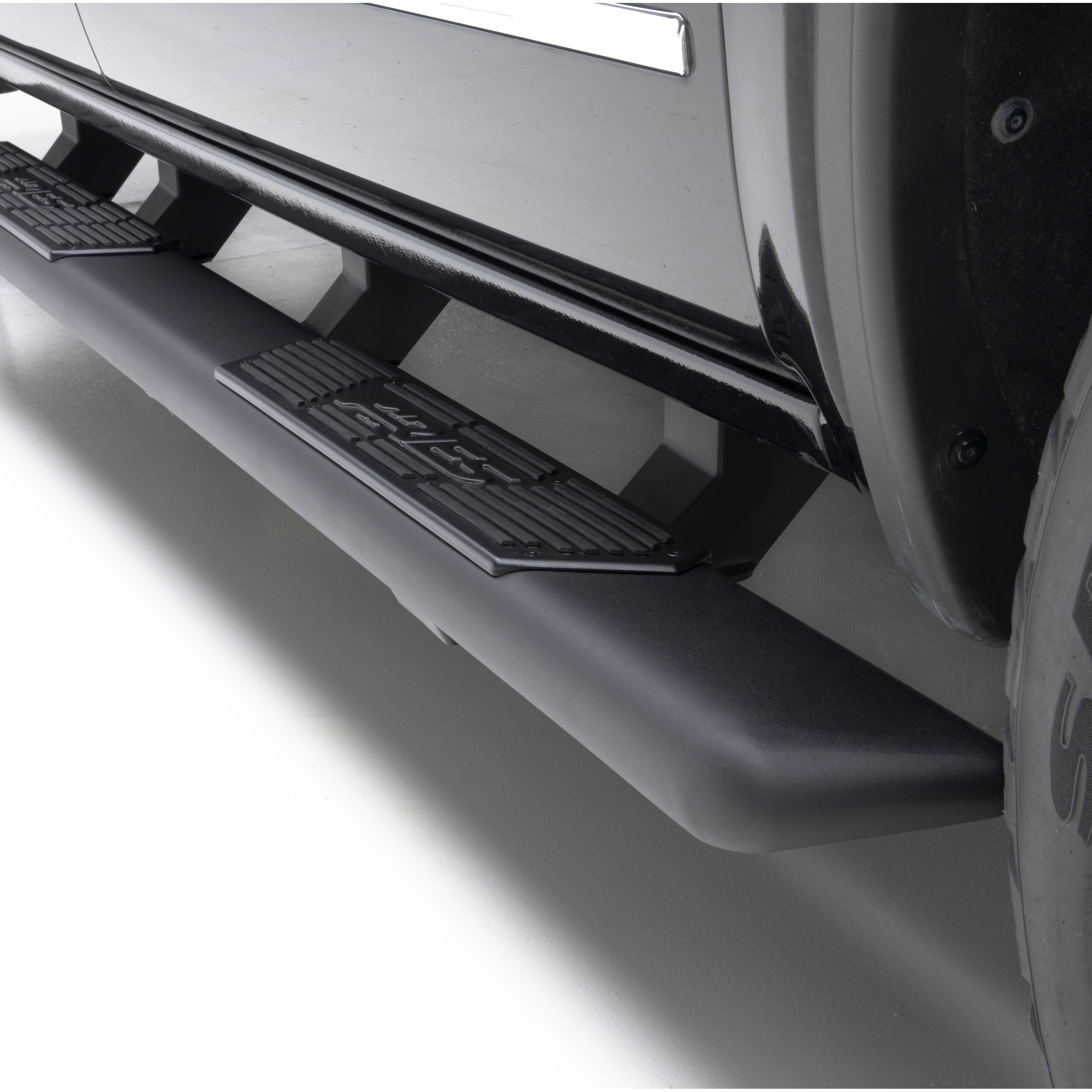ARIES 2558027 AscentStep Black Steel 5-1/2 x 75-Inch Truck Running Boards; Selec 2558027
