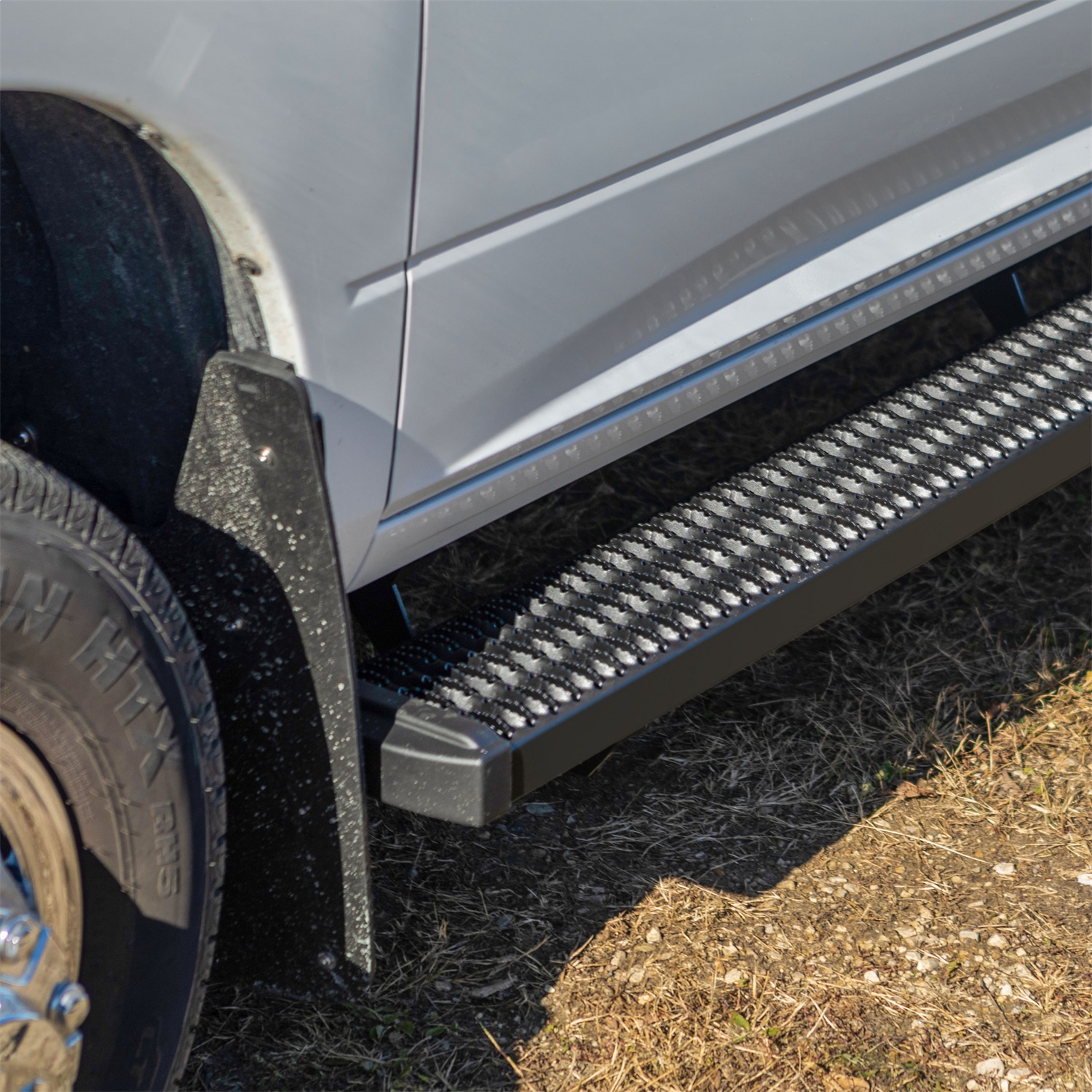 Grip Step 7" x 36" Black Aluminum Running Boards, Select Ford E-Transit 415036-401740