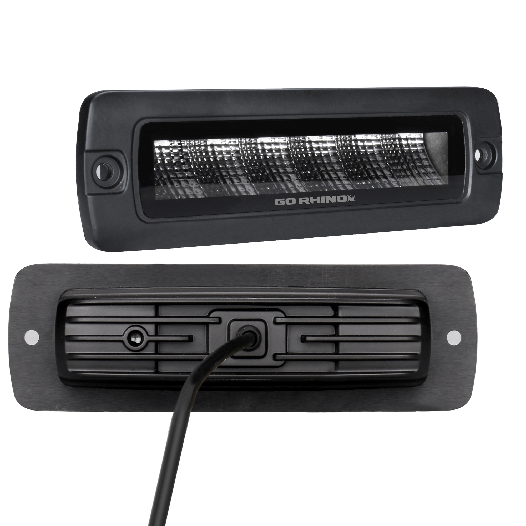 Blackout Series - SIXLINE 6-LED Flood Lights with Flush Mount, Pair 750300621SBF