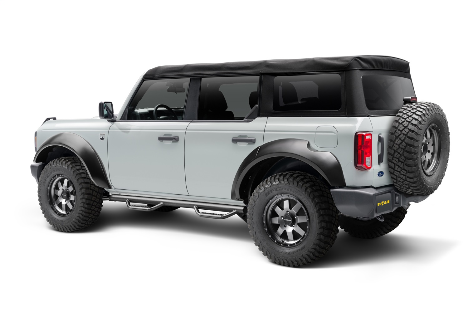 Nerf Step - Cab Len (2 Stps) - 21-25 Ford Bronco 4 Dr - TX Blk F2172B-TX
