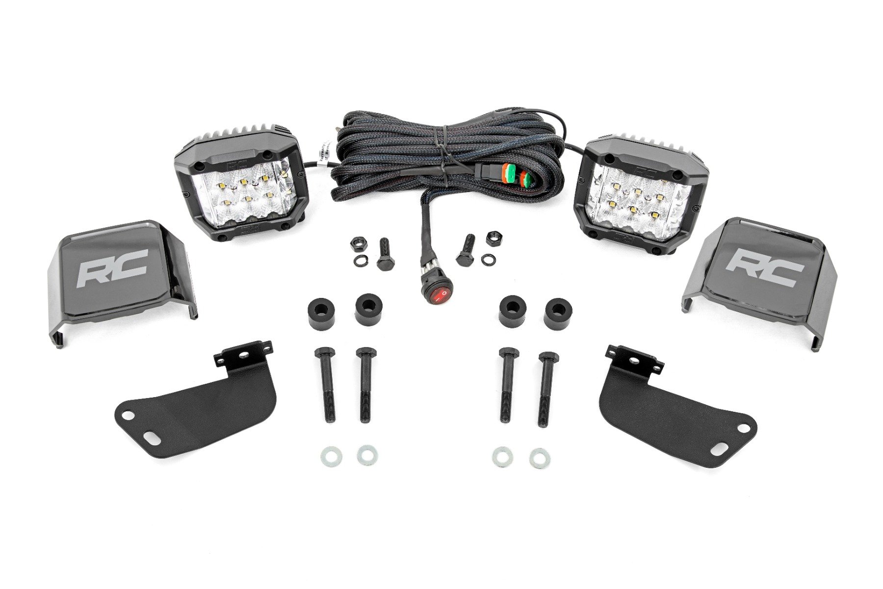 LED Light Kit - Front Mount - 3" Chrome Pair - Wide Angle 93223