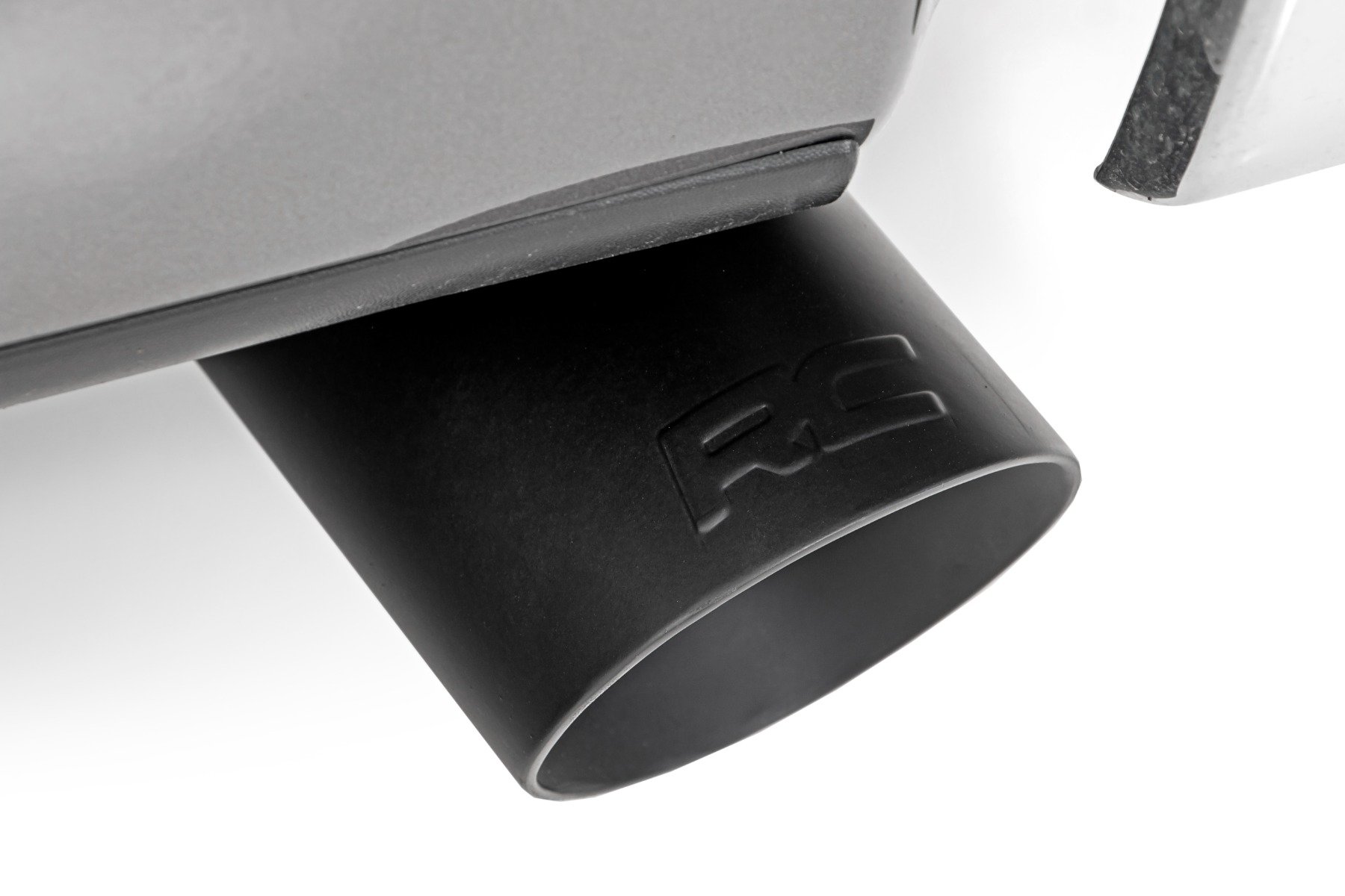 Exhaust Tip - Black - RC Logo - 2.5-3.125 Inch Pipe 96004A