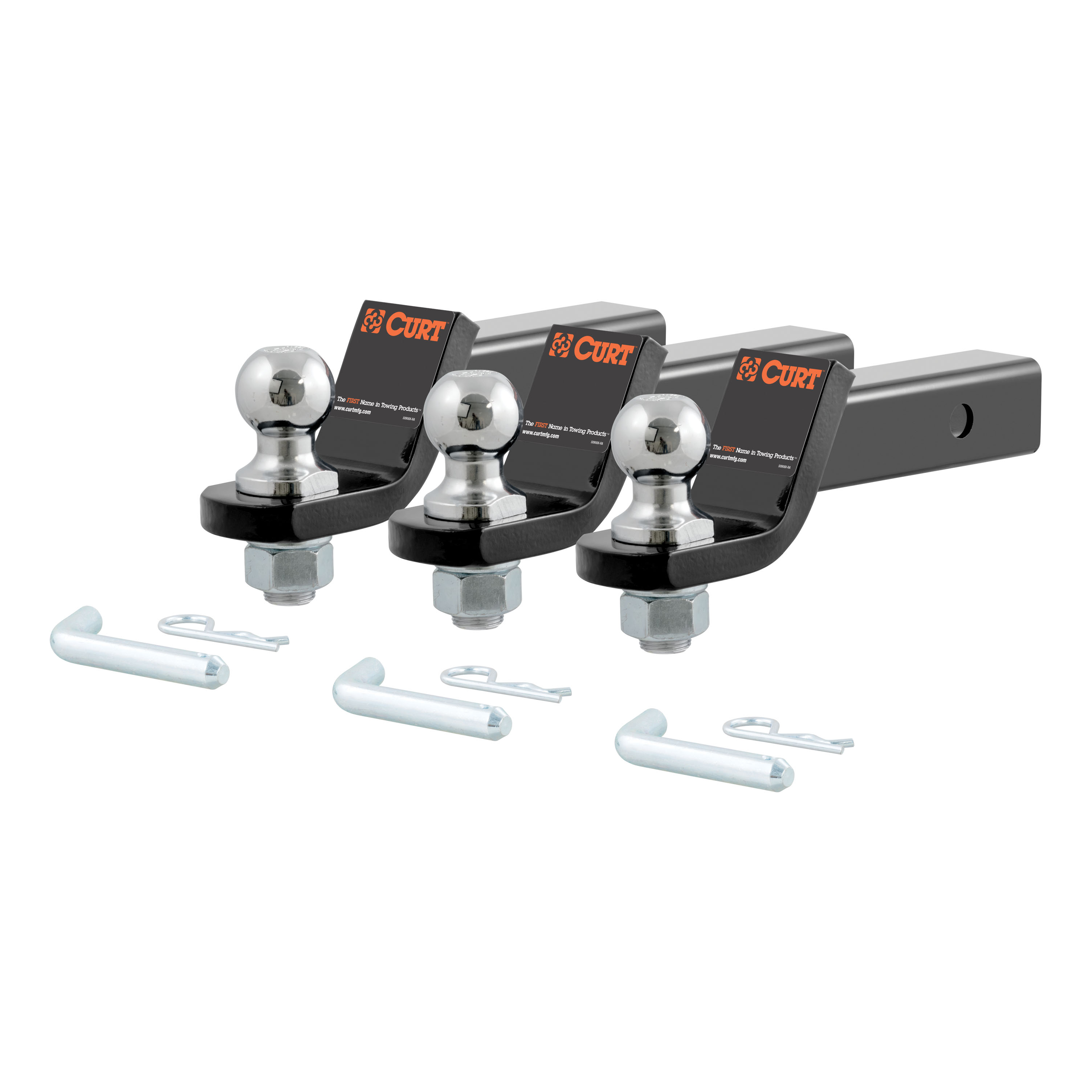 Loaded Ball Mounts with 1-7/8 Balls (2 Shank, 3,500 lbs., 2 Drop, 3-Pack) 45035
