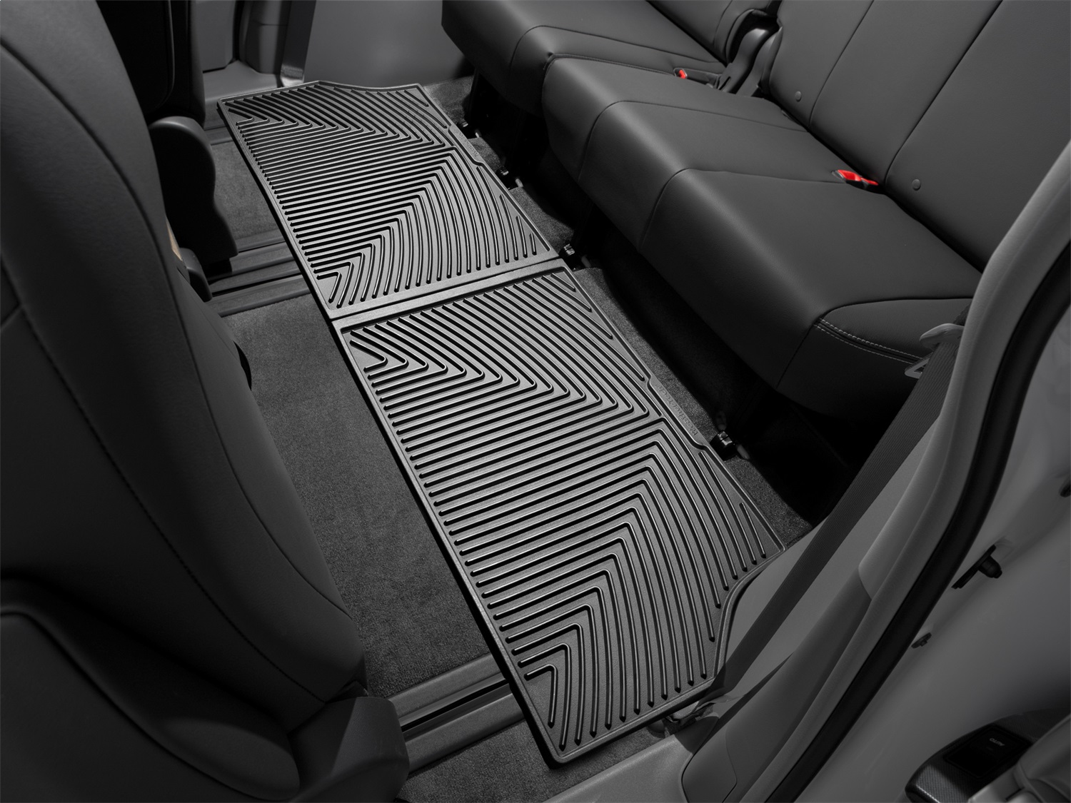Rear Rubber Mats, Black W245