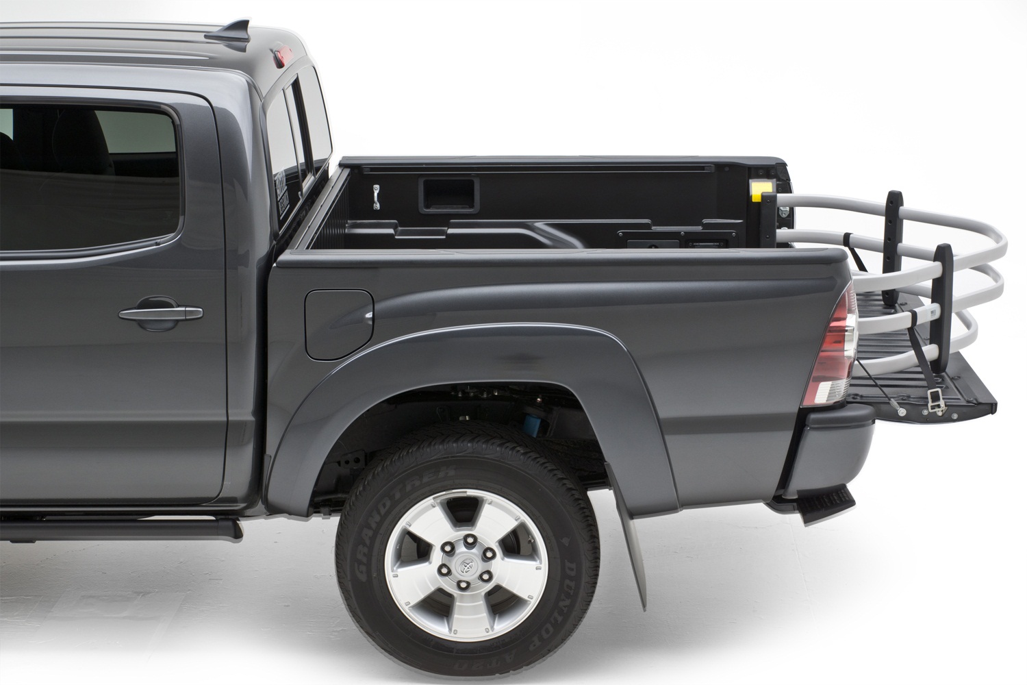 AMP Research 74809-00A Silver BedXTender HD Moto for 04-12 Colorado/Canyon, 1996-2004 Sonoma, 1987-2011 Dodge Dakota, 1998-2017 Nissan Frontier, 00-06 Toyota Tundra, 05-15 Toyota Tacoma, 1998-2006 Mazda B-Series, 07-09 Mitsubishi Raider, Standard Bed