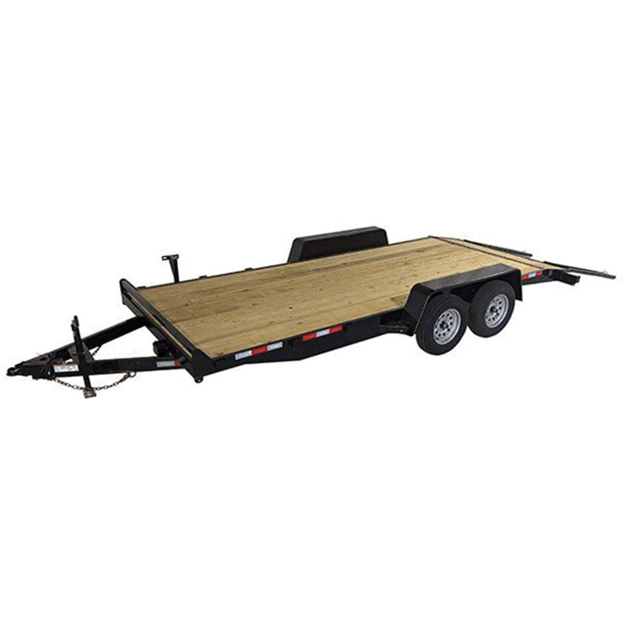 7x18 Car Hauler – 7,000 lb GVWR, Tandem Axles, Wood Deck & Ramp Gate