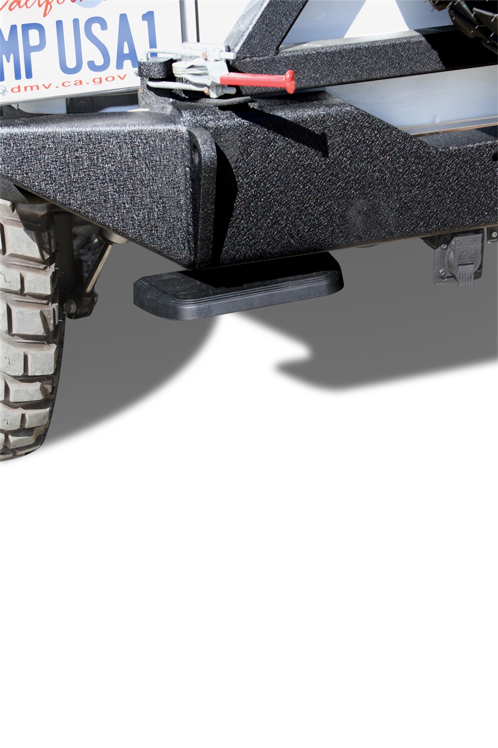AMP Research 75311-01A BedStep Retractable Bumper Step for 2007-2018 Jeep Wrangler JK, 2-Door (Compatible with some factory and aftermarket bumpers)-75311-01A