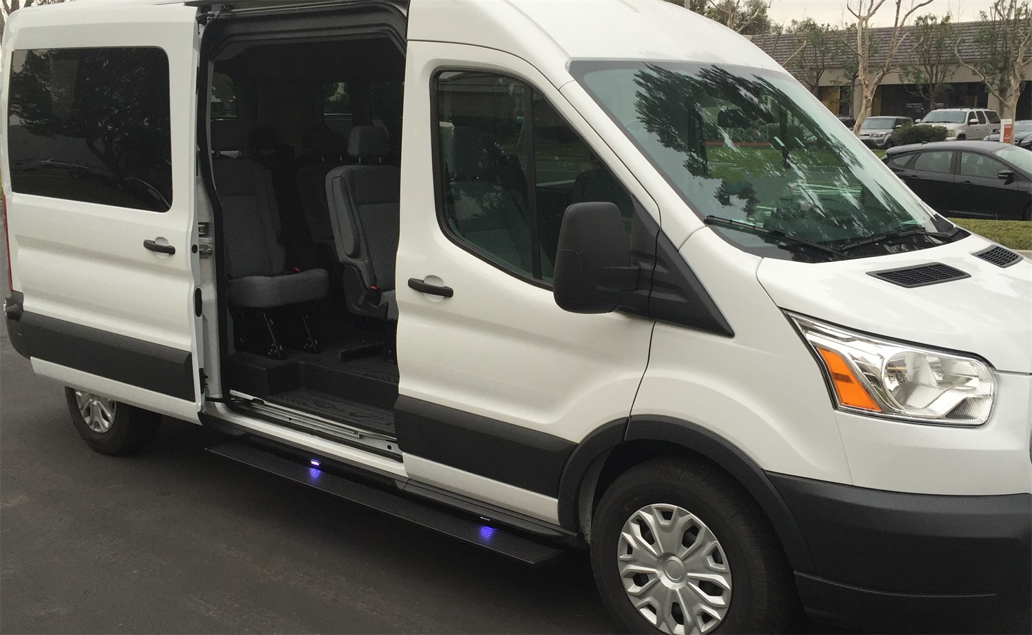 AMP Research 76159-01A PowerStep Electric Running Board Plug N Play System for 2014-2019 Ford Transit (Passenger Side Only), Gas Only-76159-01A