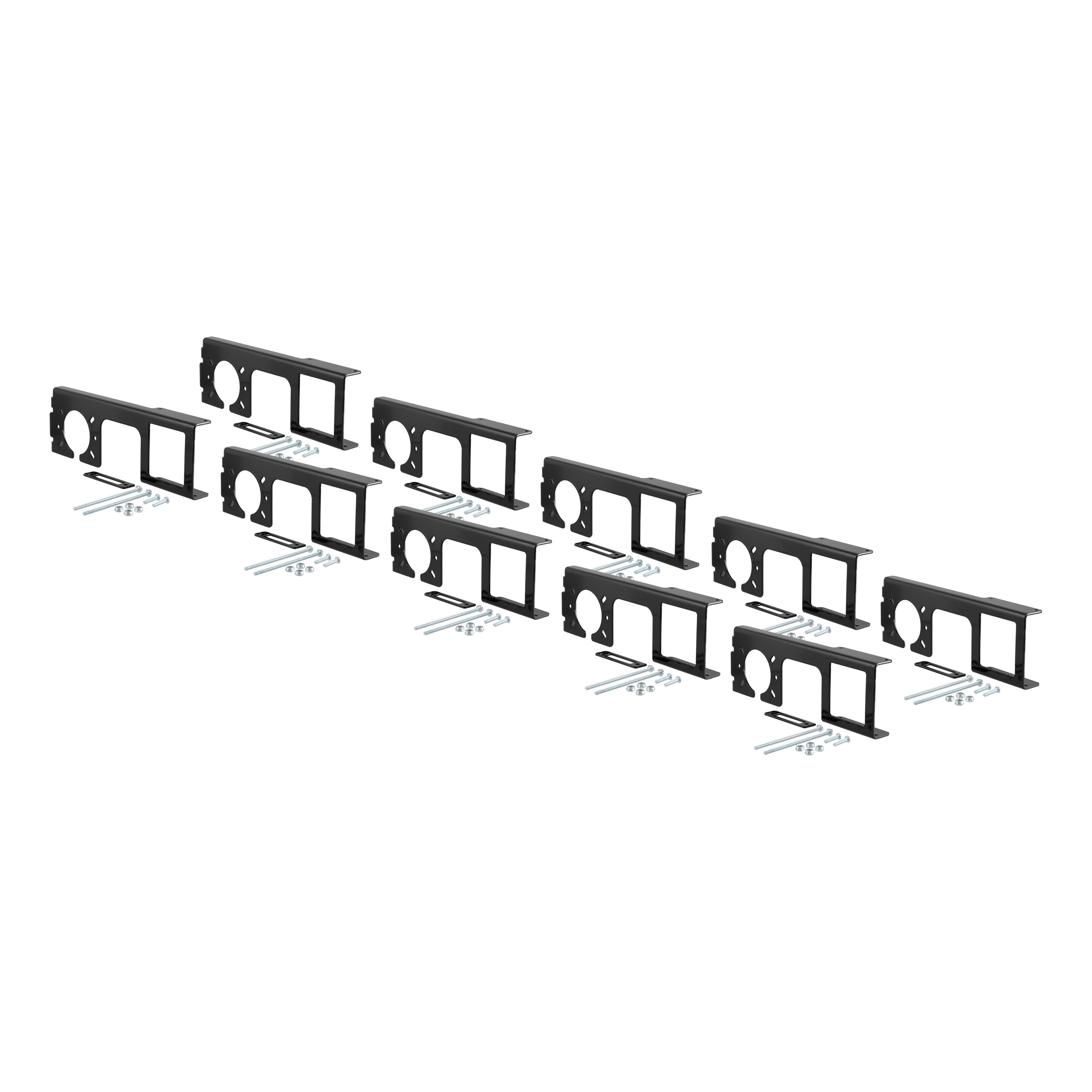 Easy-Mount Wiring Brackets for 4 or 5-Flat & 6 or 7-Round (2" Receiver, 10-Pack) - 58000010
