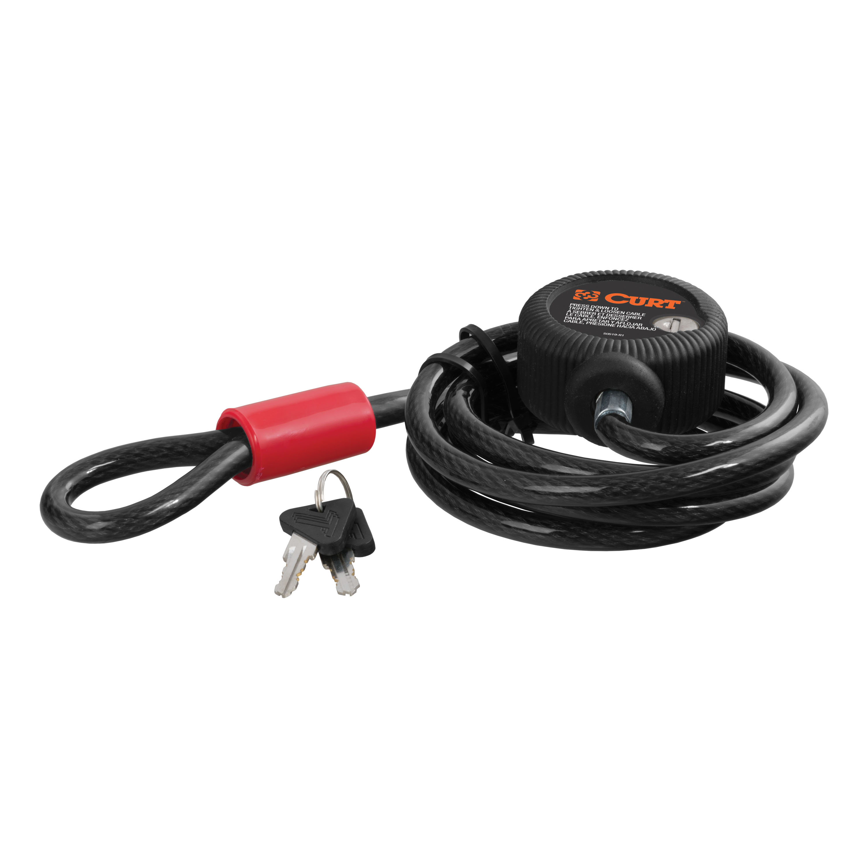 Multi-Use Cable Lock (6' x 3/8" Cable, Vinyl-Coated Braided Steel) - 23666