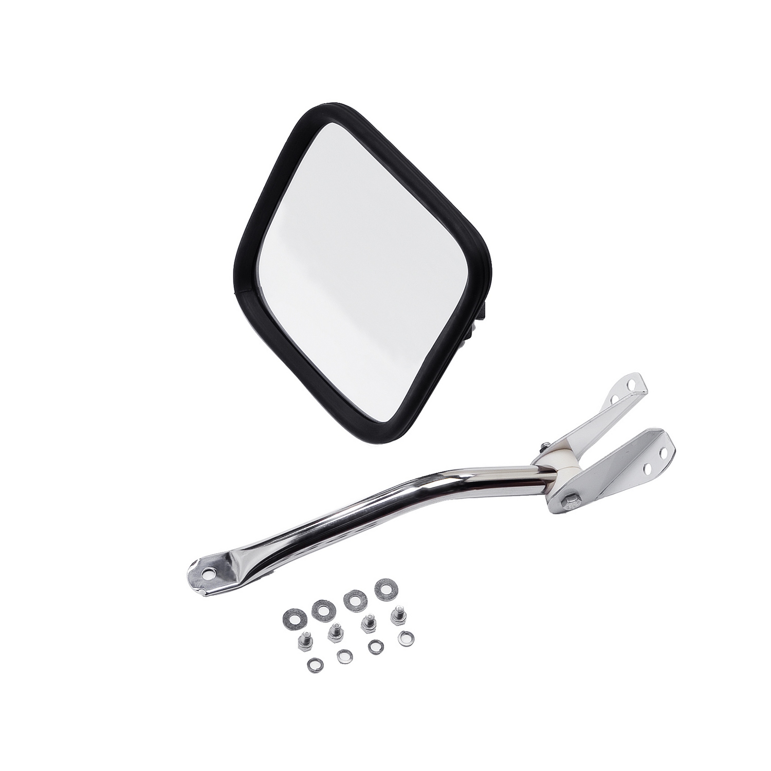 Mirror Head and Arm, Stainless Steel, Left; 55-86 Jeep CJ Models-11005.11