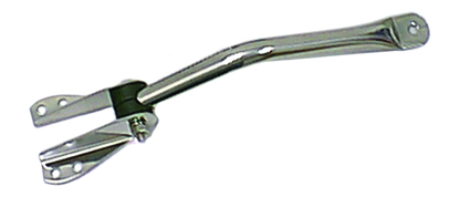 Mirror Arm and Bracket, Stainless Steel, Left; 55-86 Jeep CJ Models-11007.01