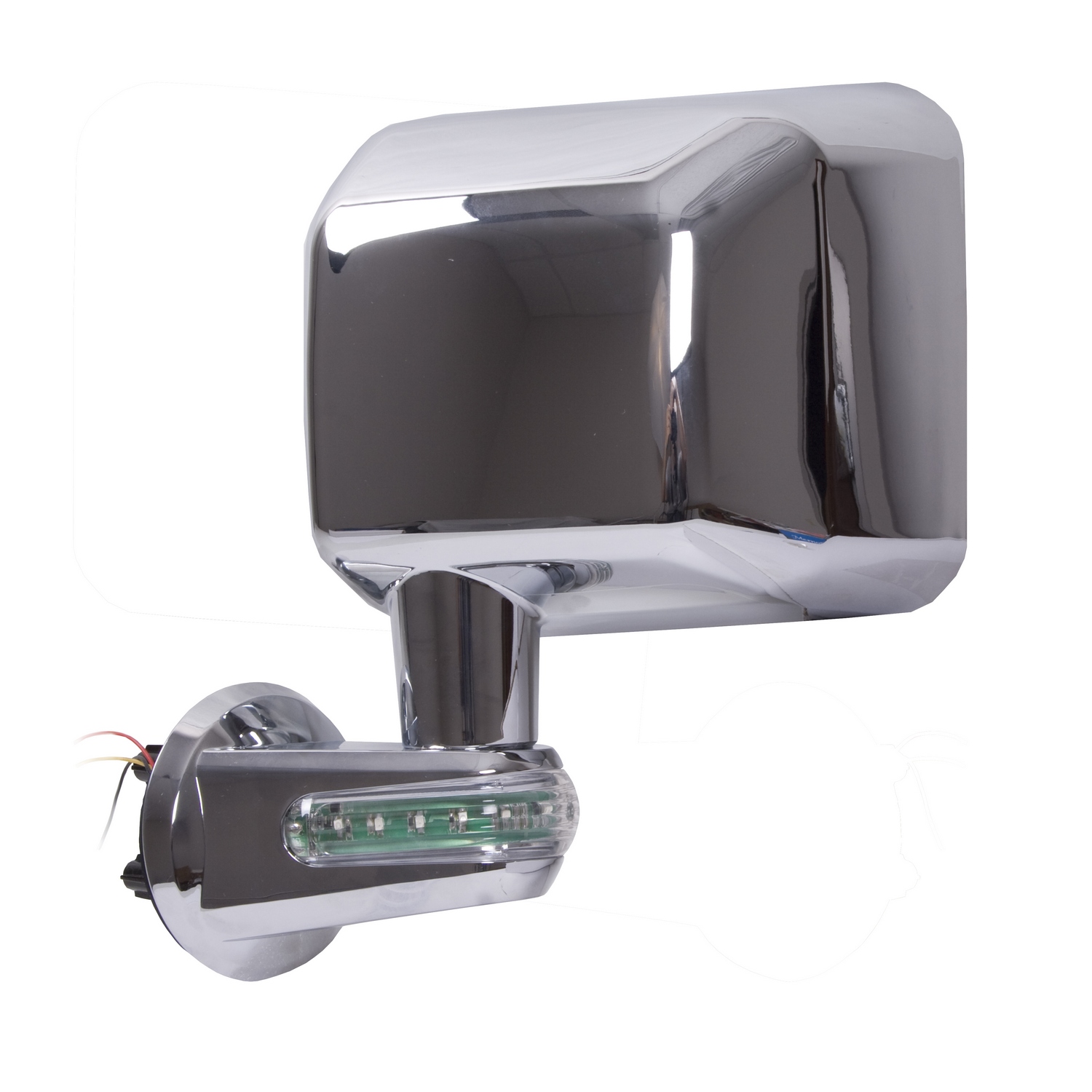 Door Mirror with LED Signals, Chrome, Left; 07-16 Jeep Wrangler JK-11010.15