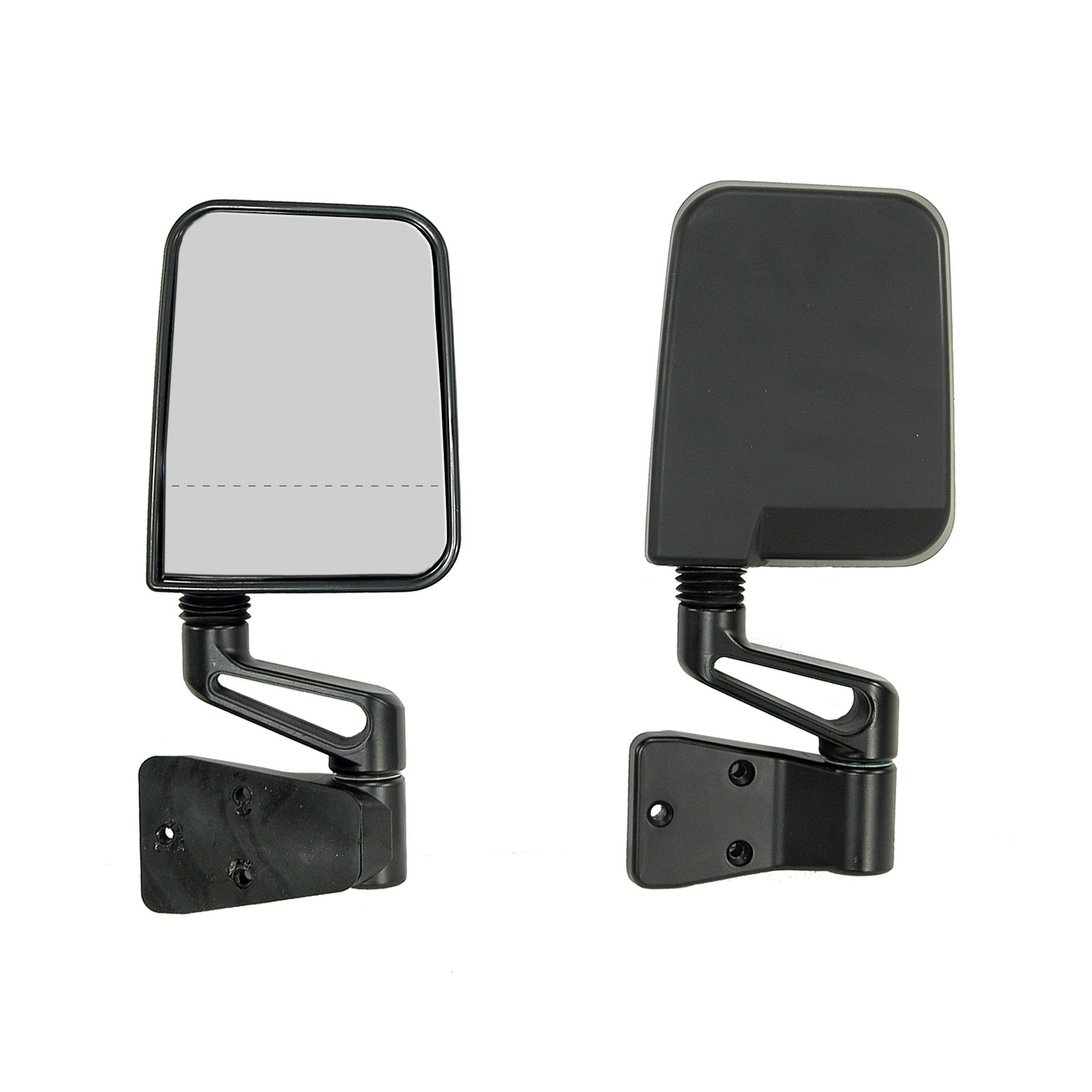 Door Mirror Kit, Dual Focus, Black; 87-02 Jeep Wrangler-11017.01