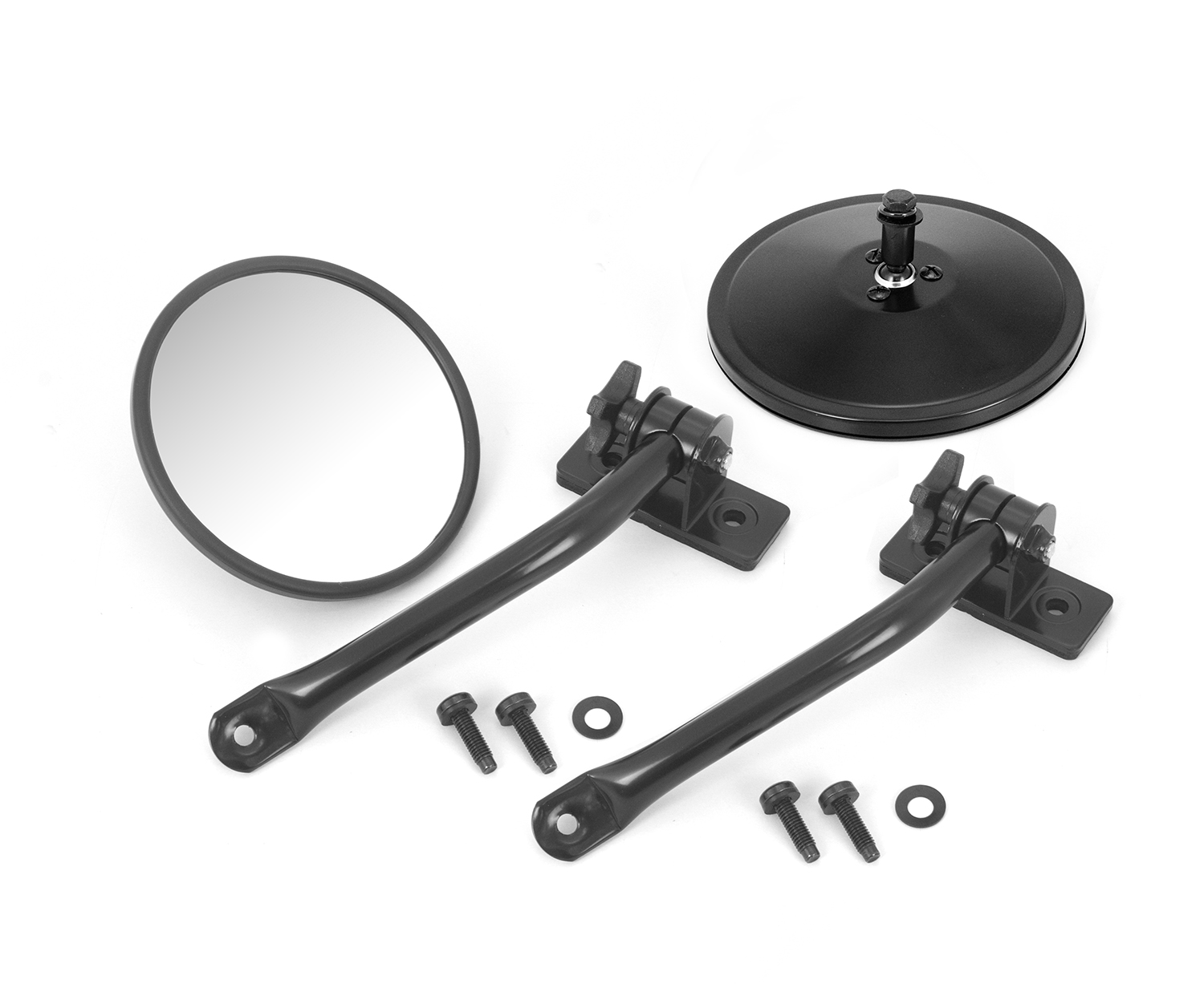 Quick Release Mirror, Black, Round; 97-16 Jeep Wrangler TJ/LJ/JK/JKU-11025.11