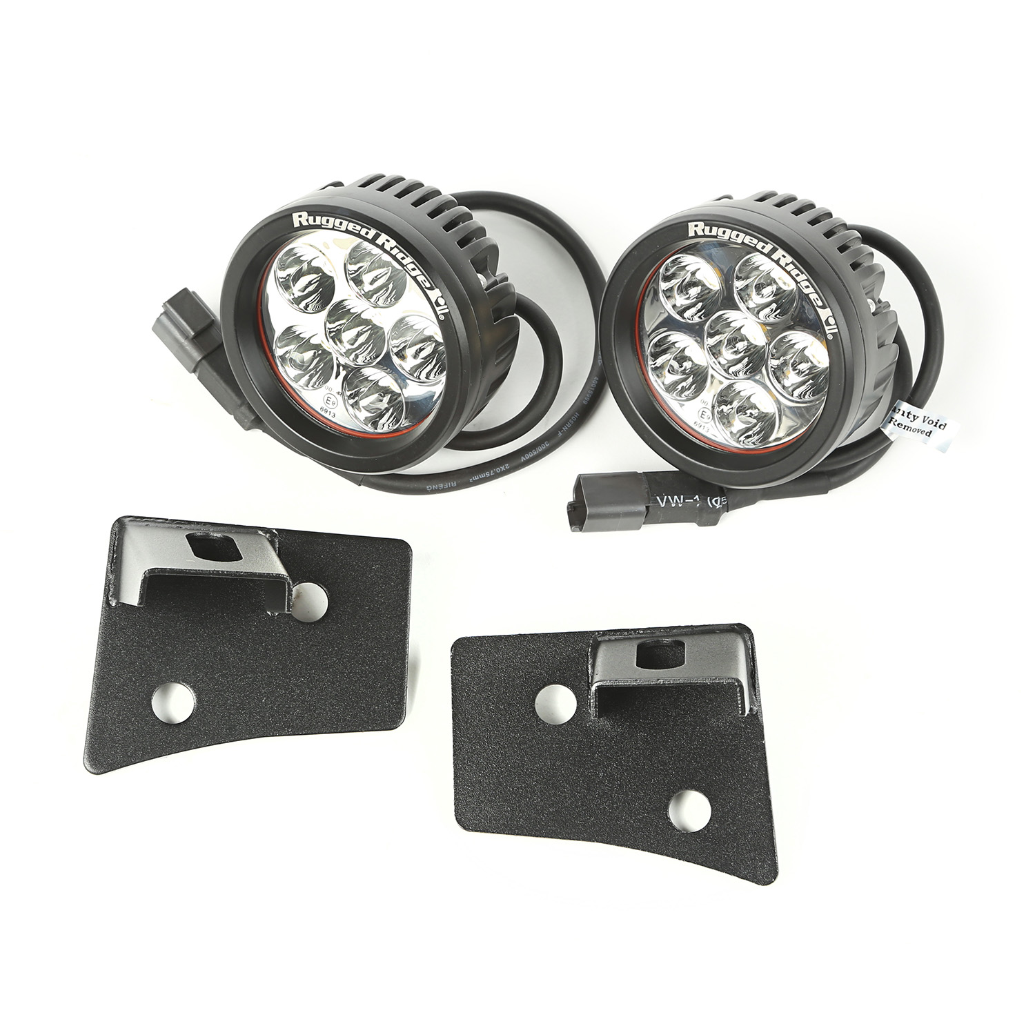 Windshield Bracket LED Kit, Textured Black, Round; 07-16 Wrangler JK-11027.17