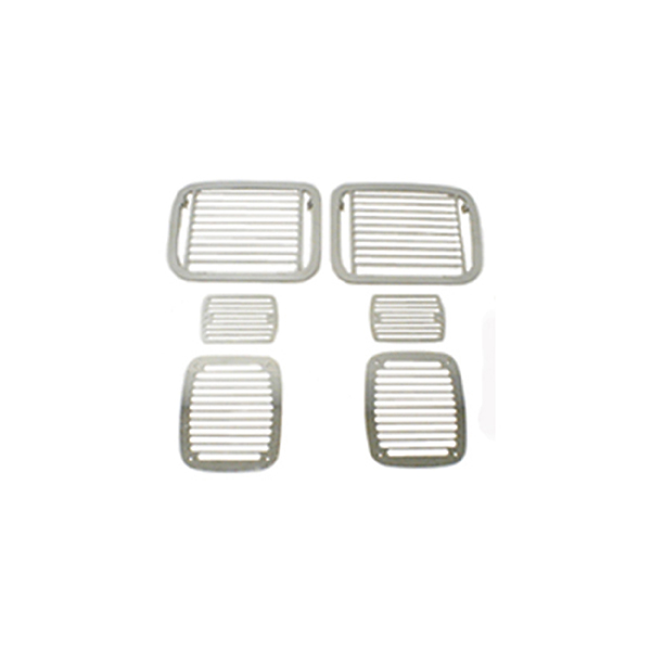Stone Guard Set, Billet-Style; 87-95 Jeep Wrangler YJ-11102.04