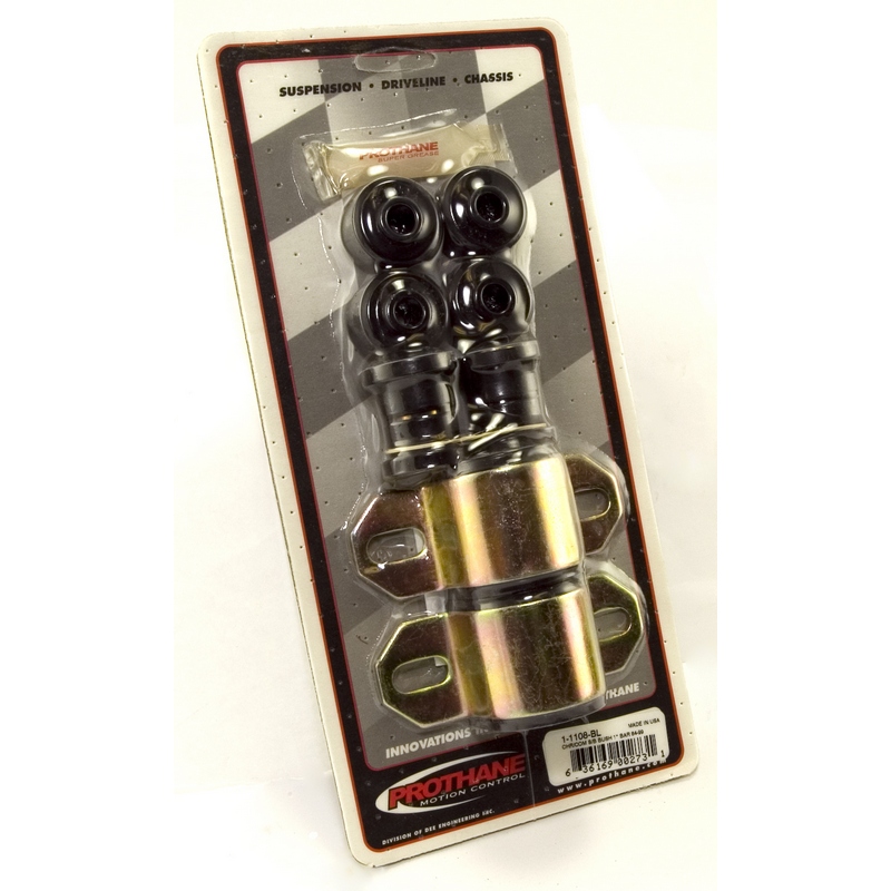 Front Swaybar Bushing Kit, Black, 1 Inch; 84-01 Jeep Cherokee XJ-1-1108BL