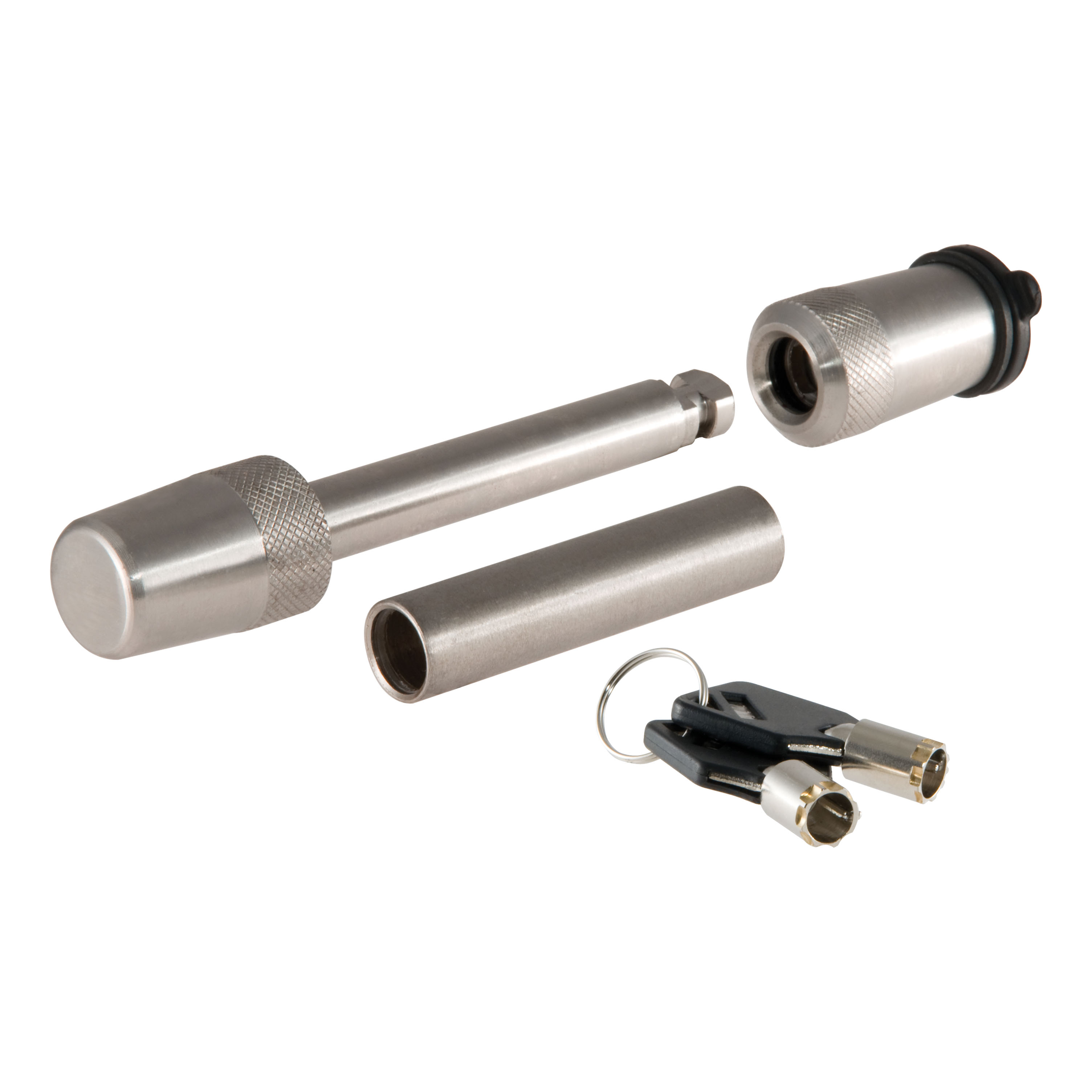 1/2 Hitch Lock with 5/8 Adapter (1-1/4 or 2 Receiver, Barbell, Stainless) 23580