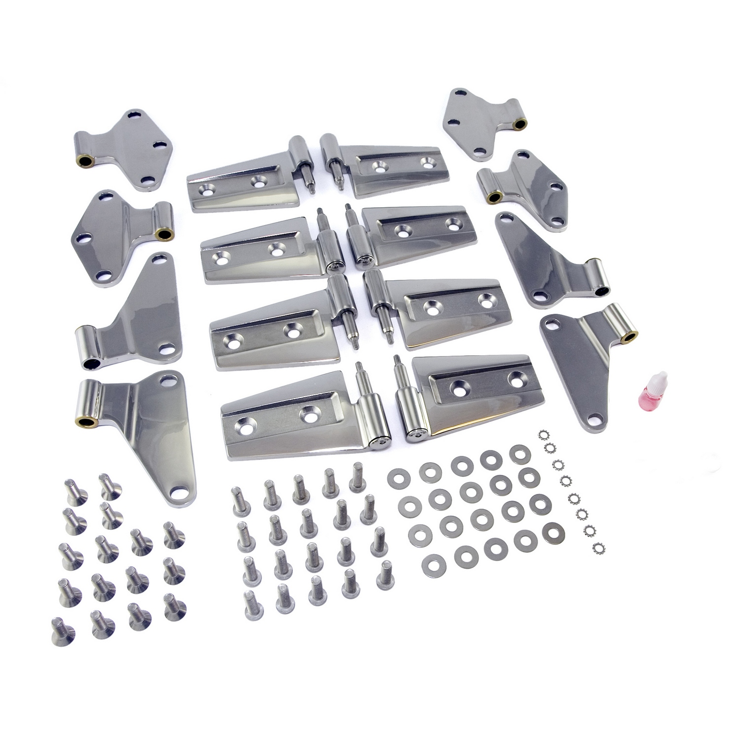 Door Hinge Kit, Stainless Steel; 07-16 Jeep Wrangler JKU-11111.21