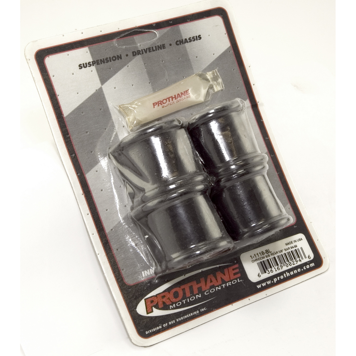 Rear Swaybar Bushing Kit, Black, 5/8 Inch; 84-01 Jeep Cherokee XJ-1-1118BL