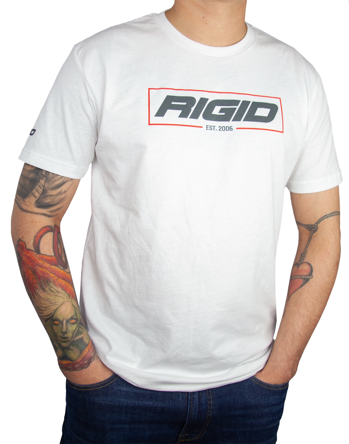 RIGID T-Shirt, Established 2006, White, Large-1051